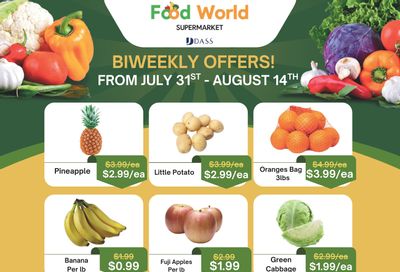 Food World Supermarket Flyer July 31 to August 14
