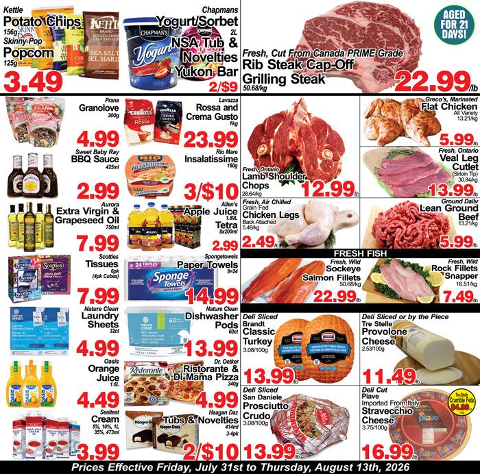 Greco's Fresh Market Flyer July 31 to August 13