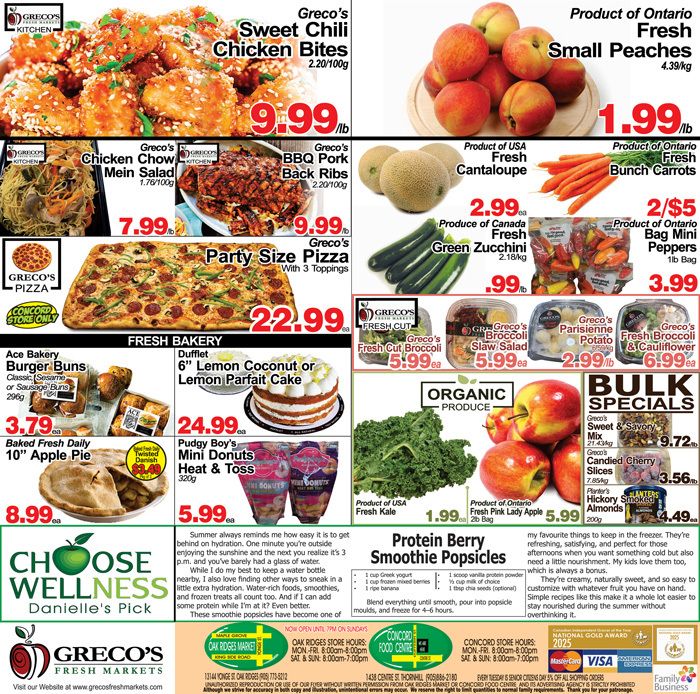 Greco's Fresh Market Flyer July 31 to August 13