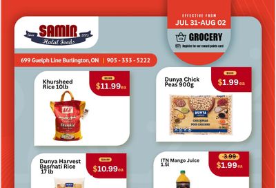 Samir Supermarket (Burlington) Flyer July 31 to August 2
