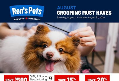 Ren's Pets Pet Professional Monthly Flyer August 1 to 31