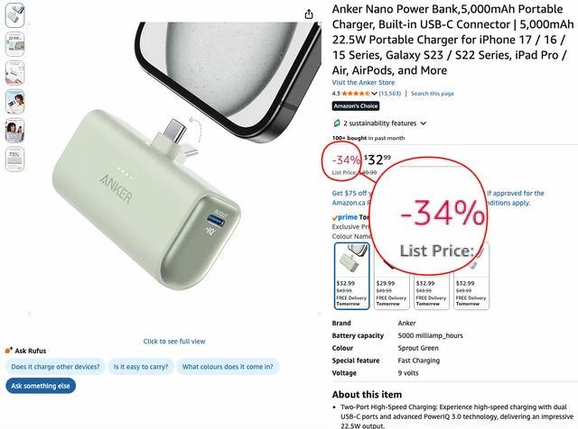 Anker Nano 5,000mAh USB-C power bank down to C$34.99 on Amazon Canada — 30% off