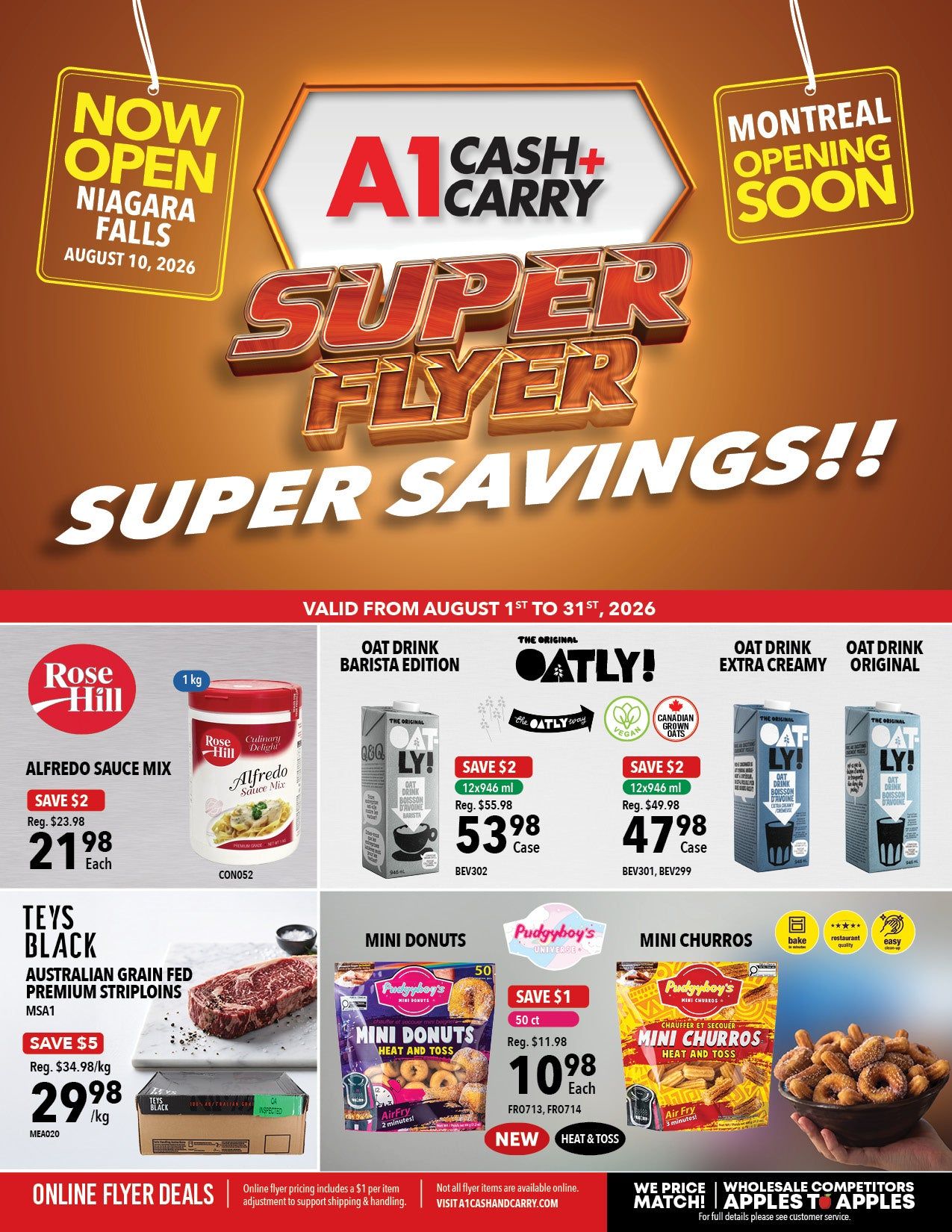 A-1 Cash and Carry Flyer August 1 to 31