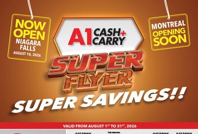 A-1 Cash and Carry Flyer August 1 to 31