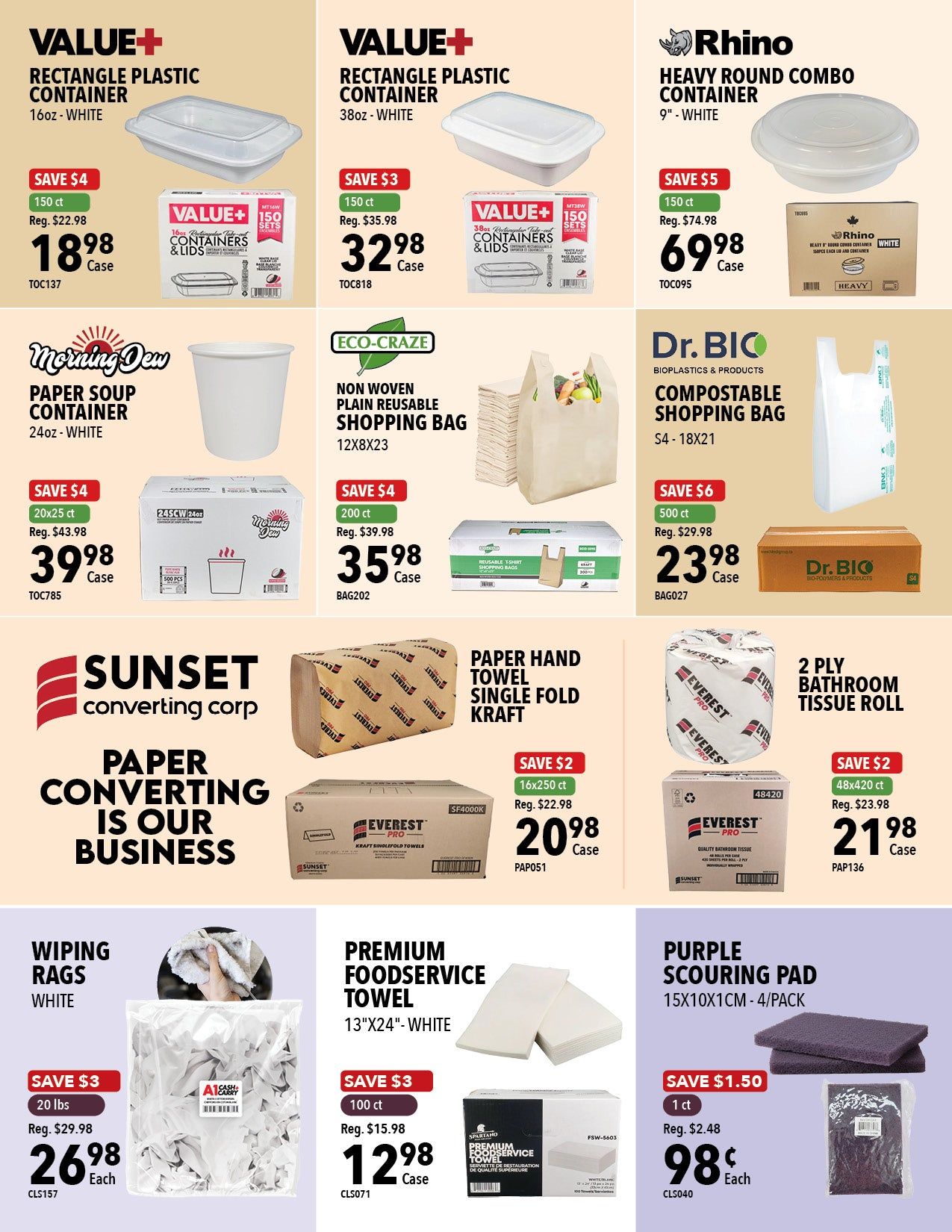 A-1 Cash and Carry Flyer August 1 to 31