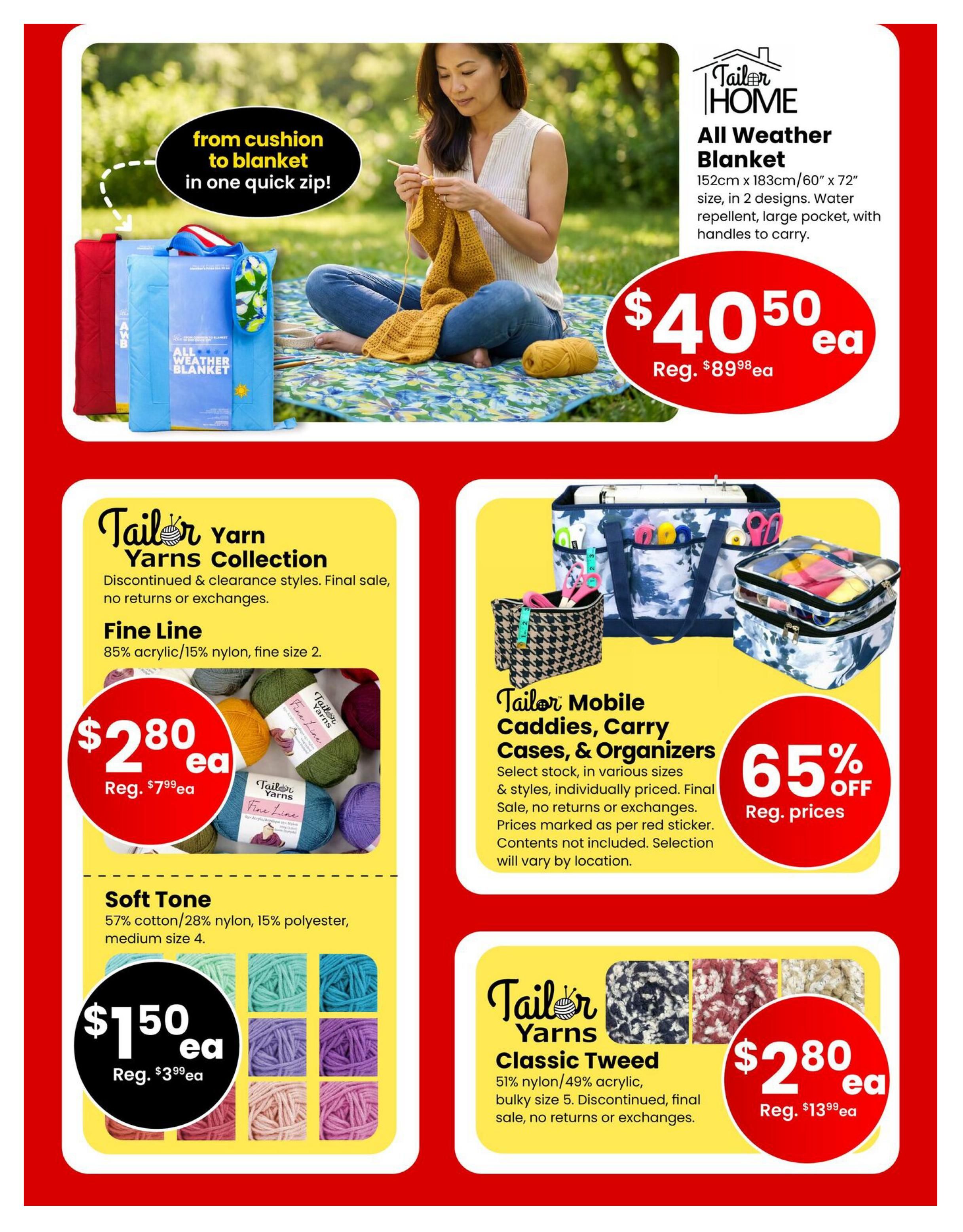 Fabricland (West) Flyer August 1 to 31