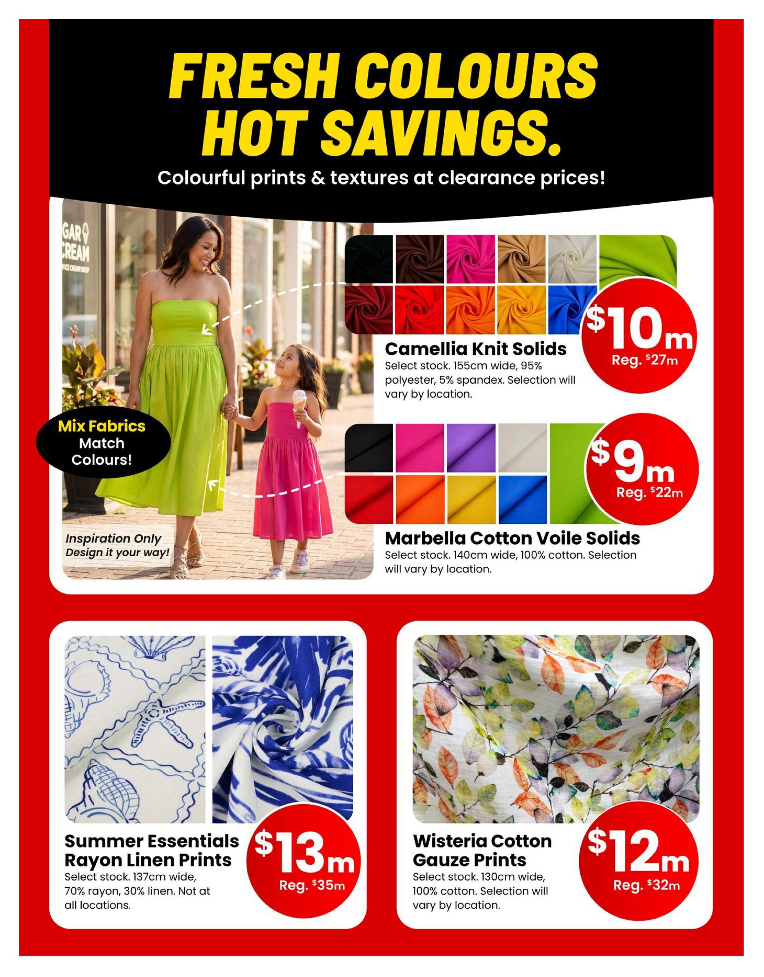 Fabricland (West) Flyer August 1 to 31