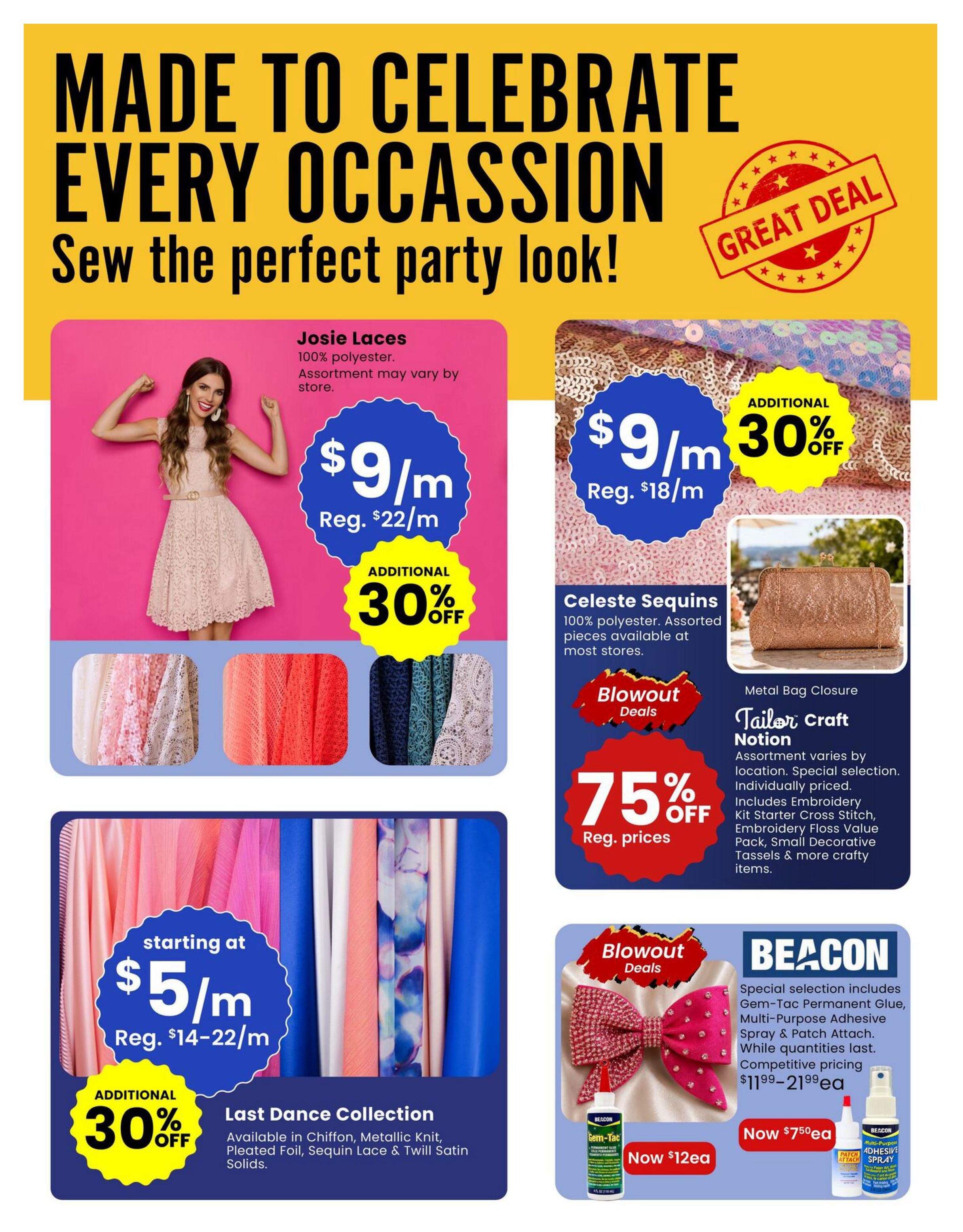 Fabricland (ON) Flyer August 1 to 31