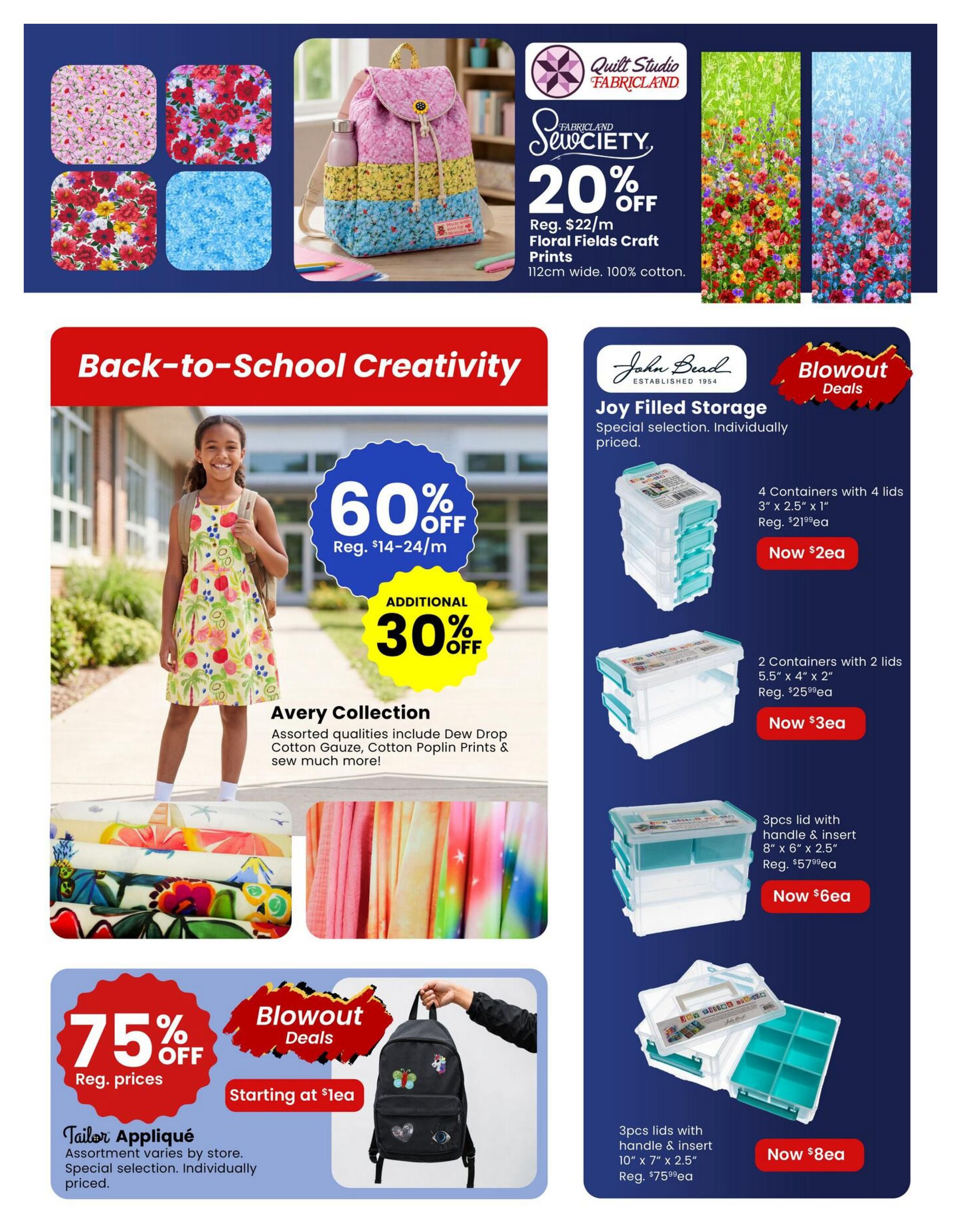 Fabricland (ON) Flyer August 1 to 31