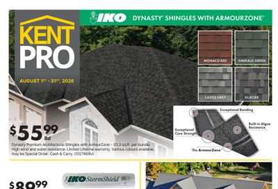 KentPro Monthly Flyer August 1 to 31