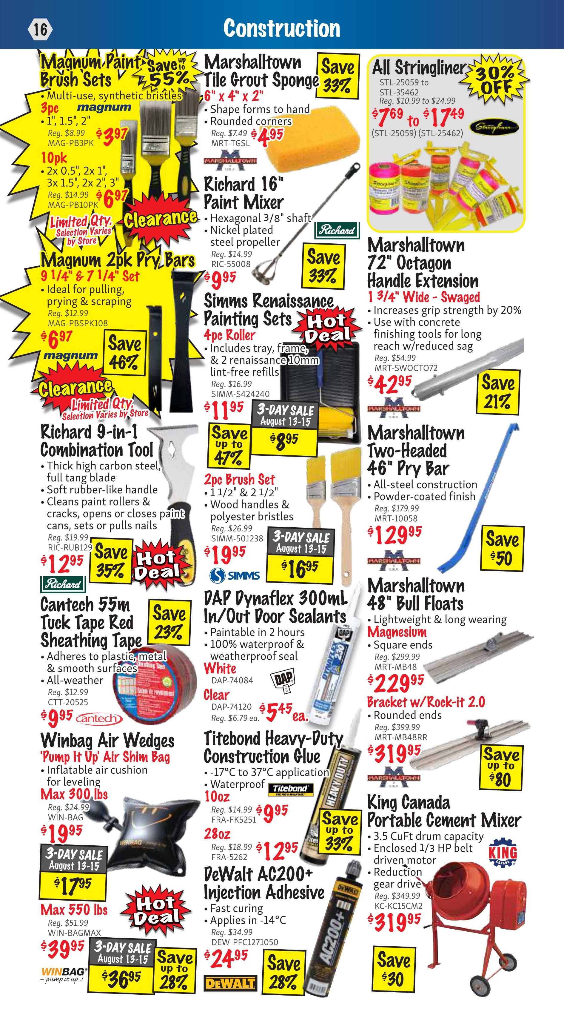 KMS Tools and Equipment Flyer August 1 to 31