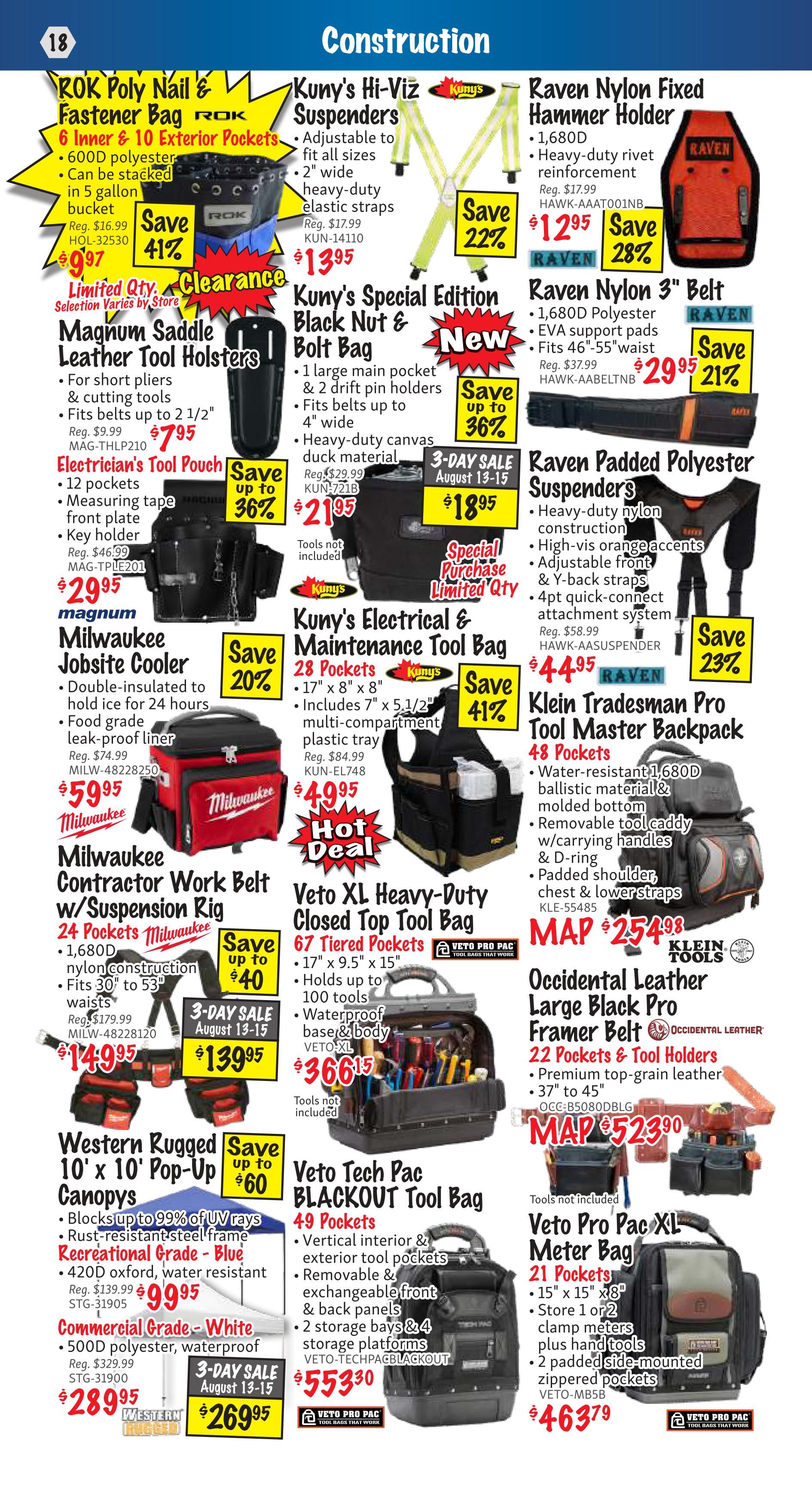 KMS Tools and Equipment Flyer August 1 to 31