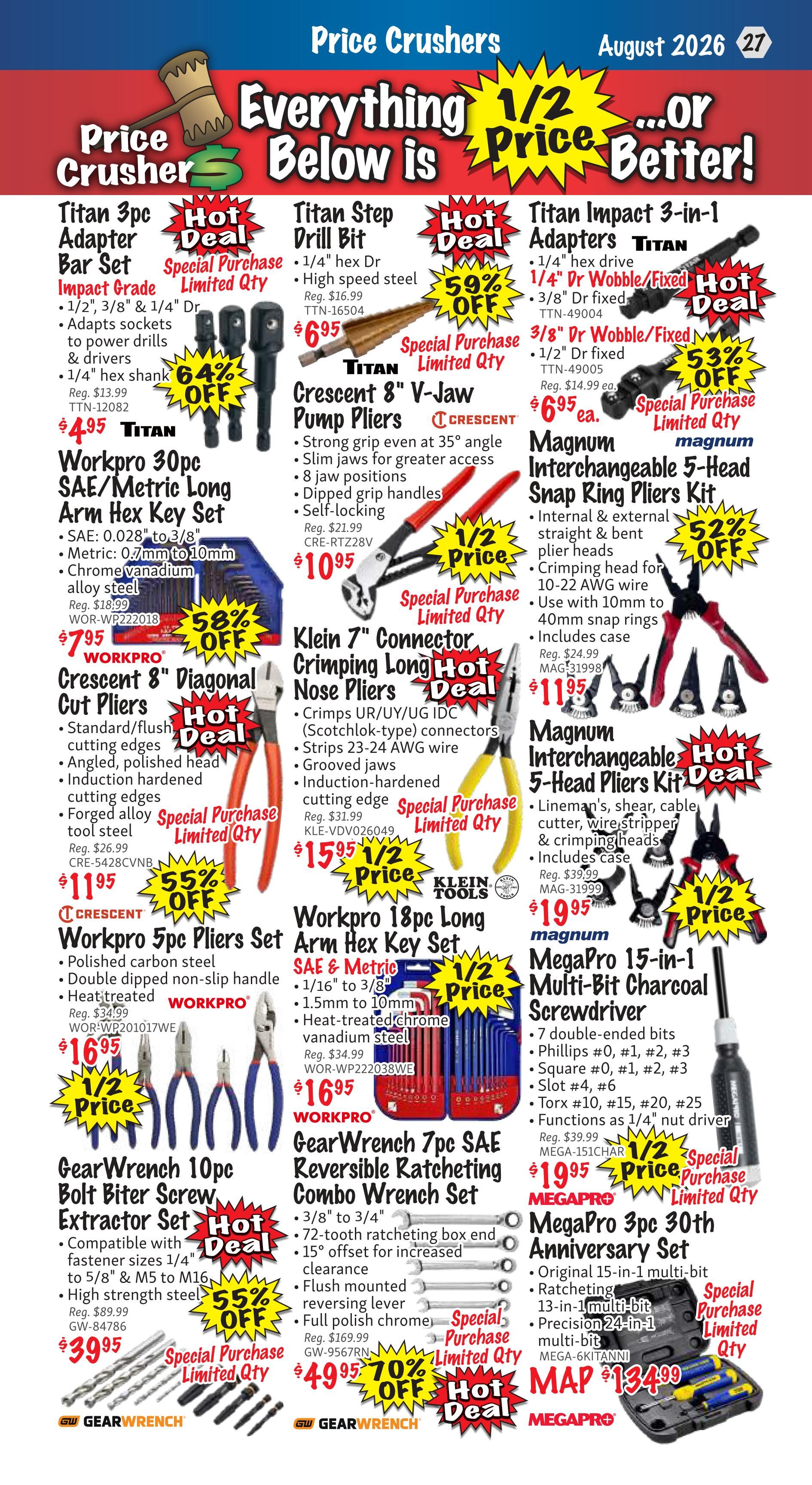 KMS Tools and Equipment Flyer August 1 to 31