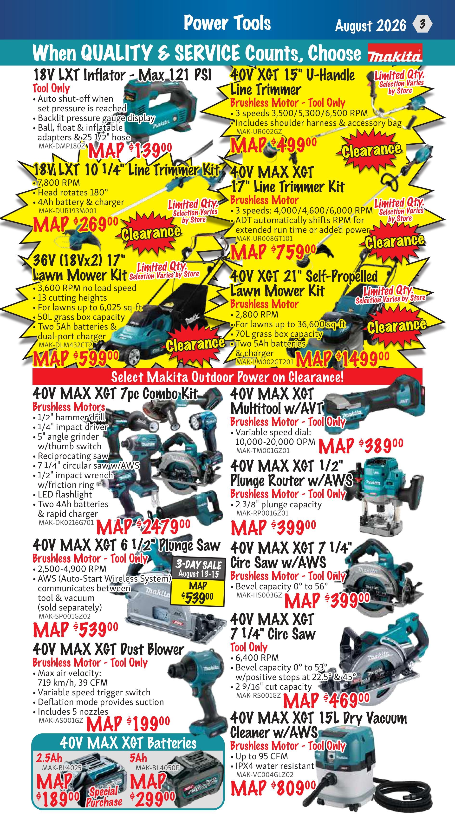 KMS Tools and Equipment Flyer August 1 to 31