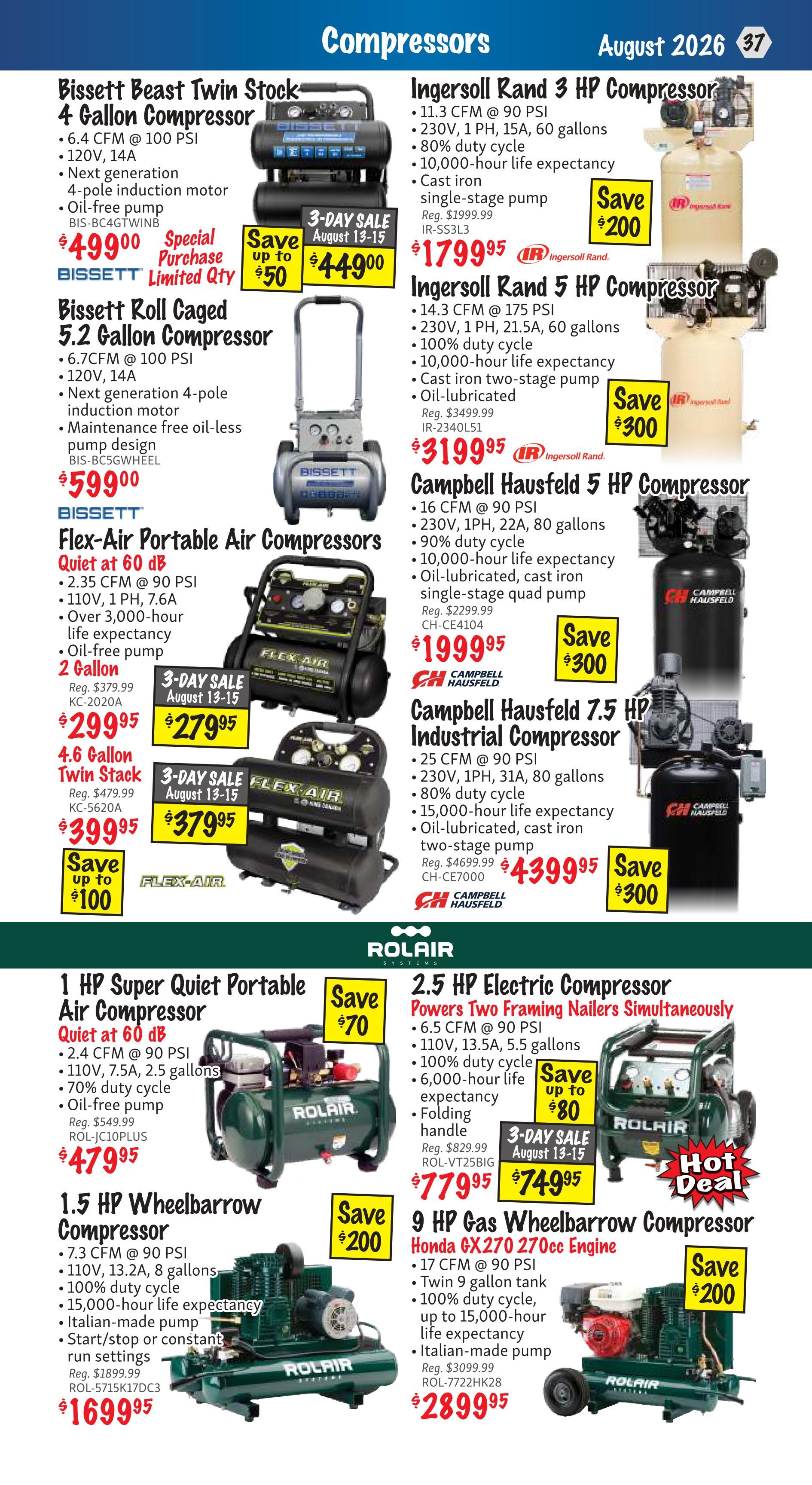 KMS Tools and Equipment Flyer August 1 to 31