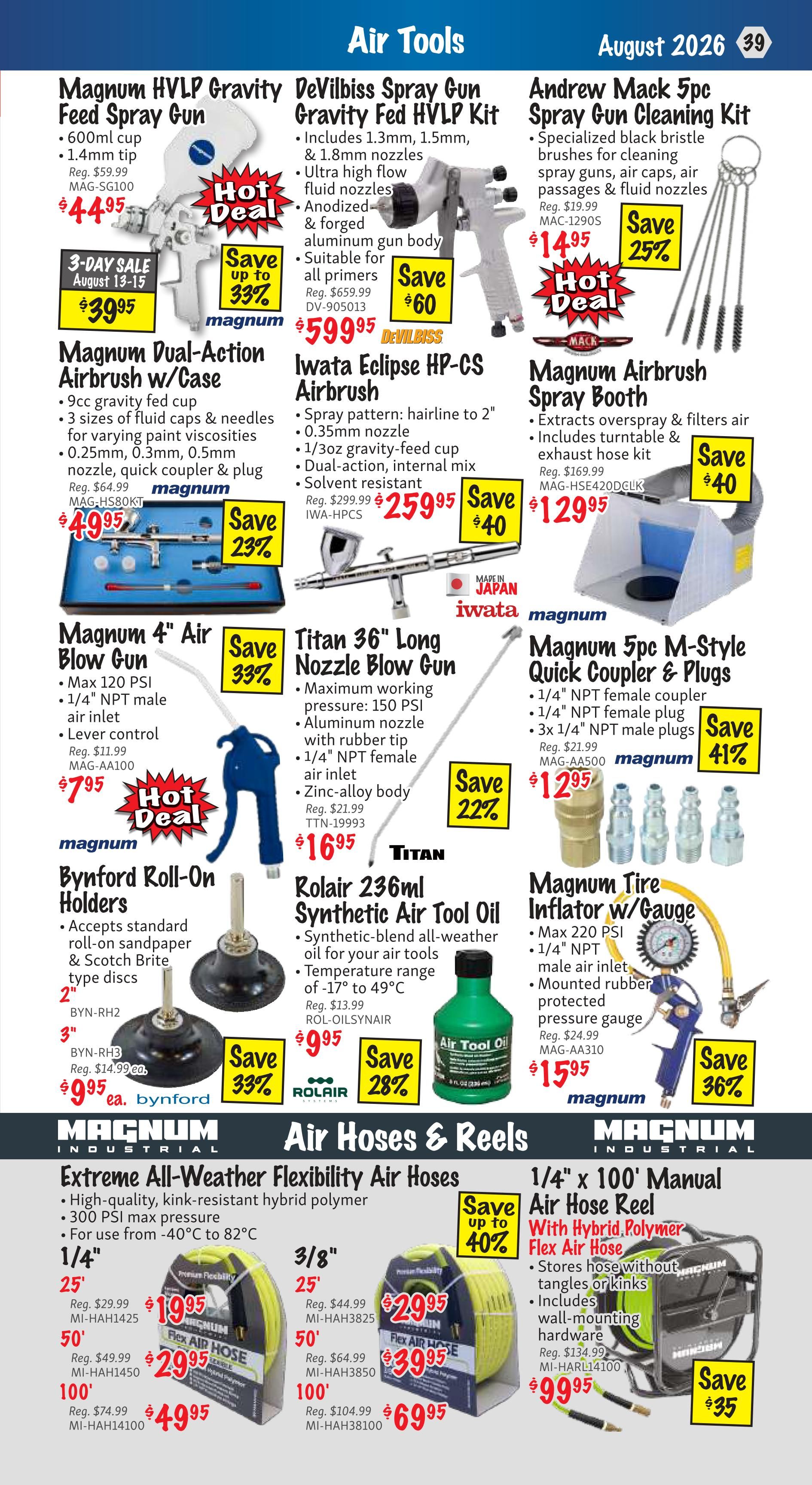 KMS Tools and Equipment Flyer August 1 to 31