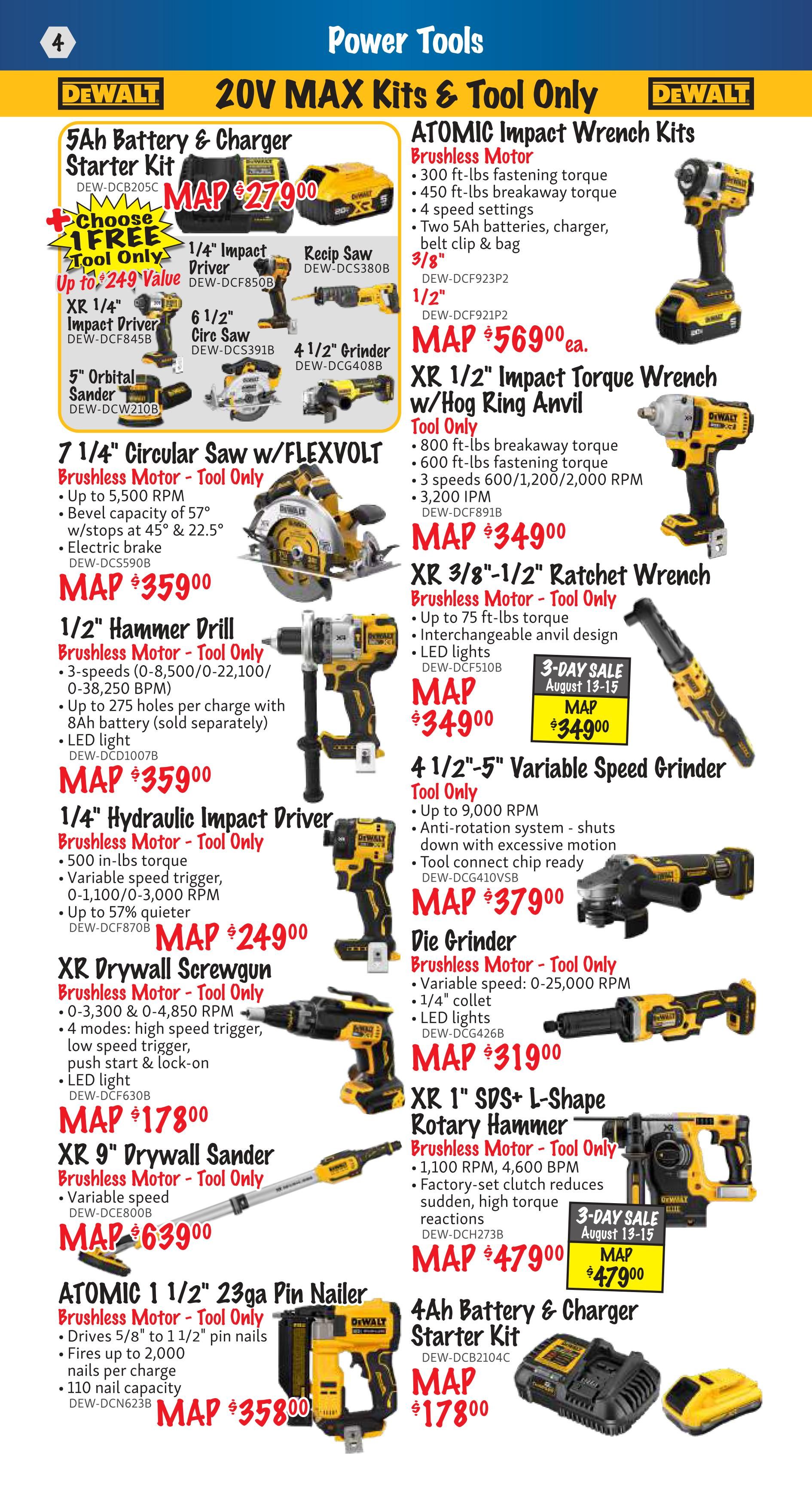 KMS Tools and Equipment Flyer August 1 to 31