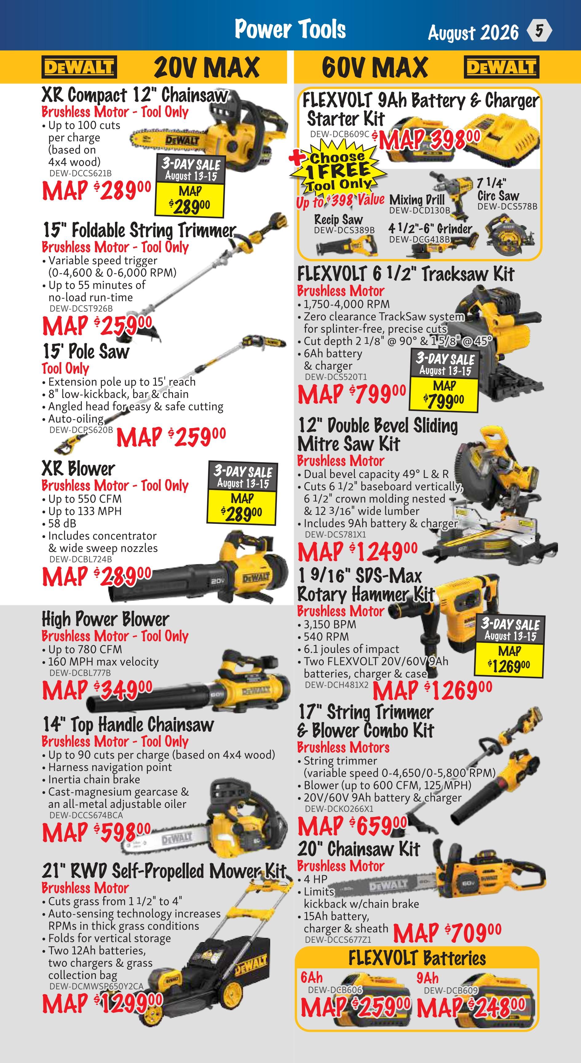 KMS Tools and Equipment Flyer August 1 to 31