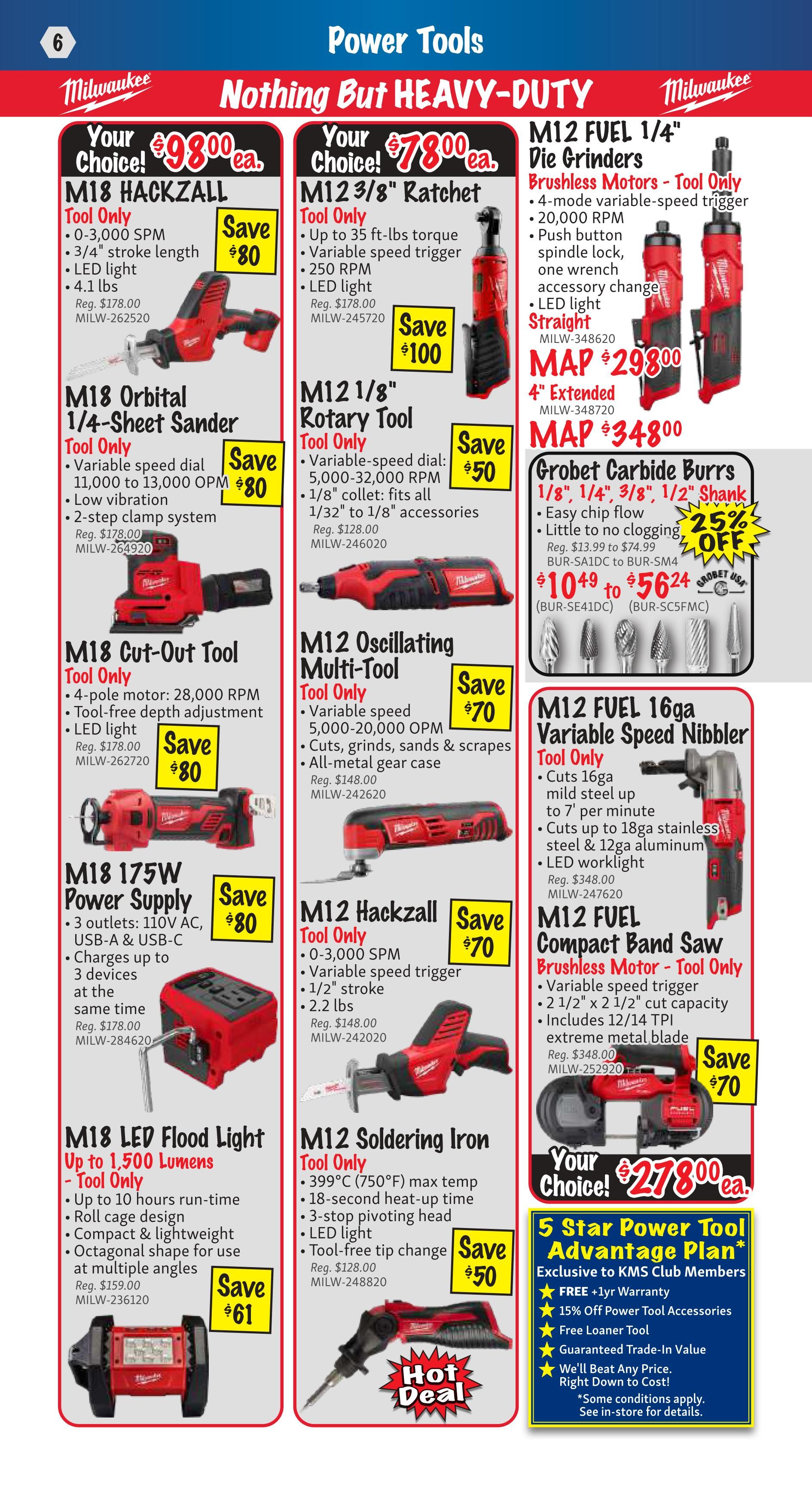 KMS Tools and Equipment Flyer August 1 to 31