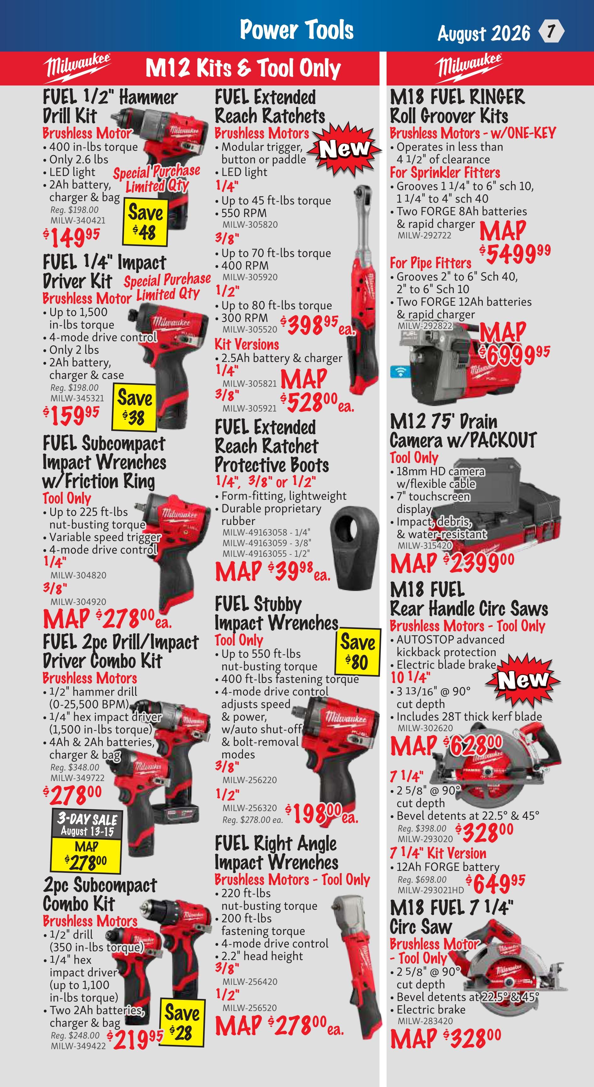 KMS Tools and Equipment Flyer August 1 to 31