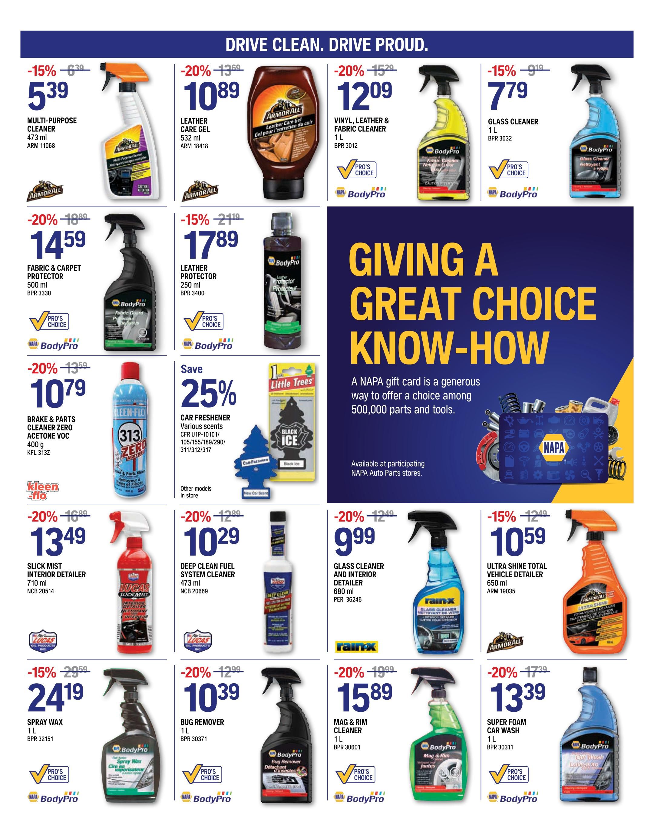 NAPA Auto Parts Flyer August 1 to 31
