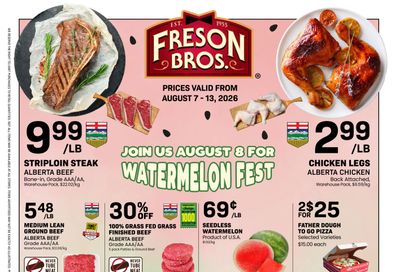 Freson Bros. Flyer August 7 to 13
