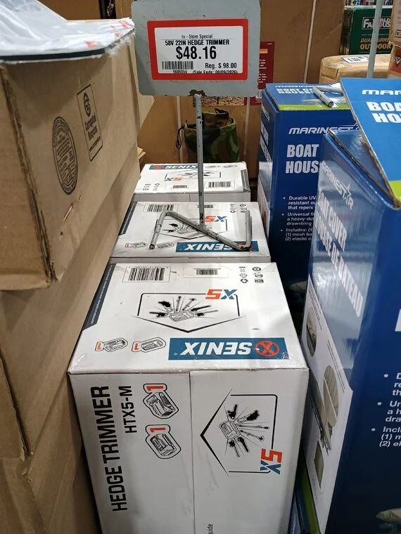 Princess Auto: Senix YMMV - 58V 22 in. Hedge Trimmer - Ottawa East in store special $48.16 Princess Auto: Senix YMMV - 58V 22 in. Hedge Trimmer - Ottawa East in store special $48.16