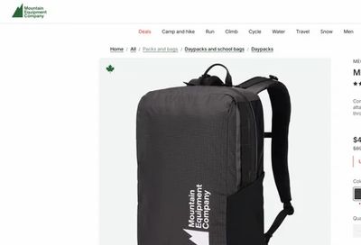 MEC: Outpost Travel Backpacks — 20L $49.93 (Reg. $89.95, 44% off) or 30L $69.93 (Reg. $139.95, 50% off)