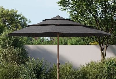 Walmart: Better Homes & Gardens 10 ft. Round 3-Tier Market Patio Umbrella, Black $37.00 (Originally $129.98)