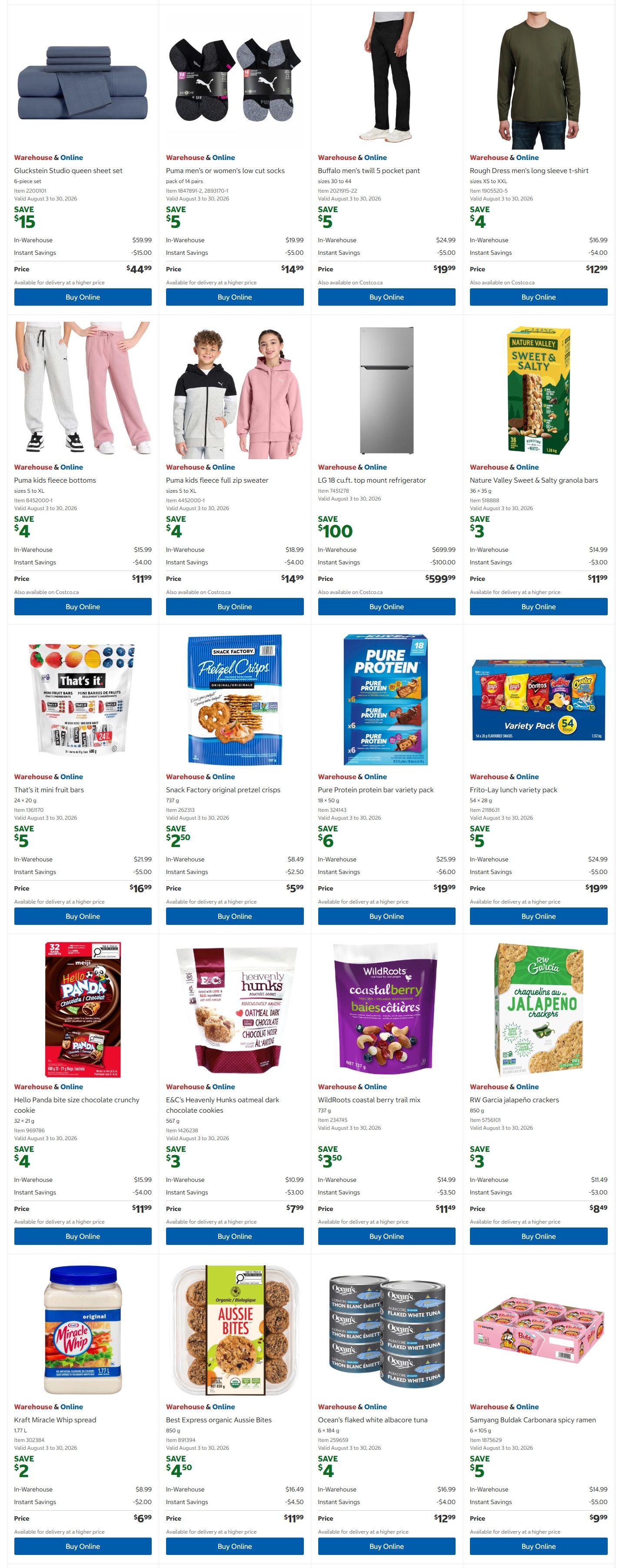 Costco (West, ON, Atlantic Canada) Warehouse Offers August 3 to 16