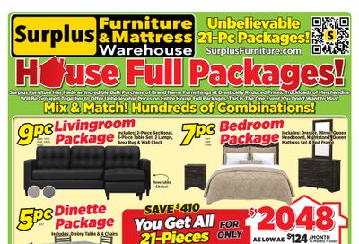 Surplus Furniture & Mattress Warehouse (Thunder Bay, Sault Ste Marie) Flyer August 3 to 23