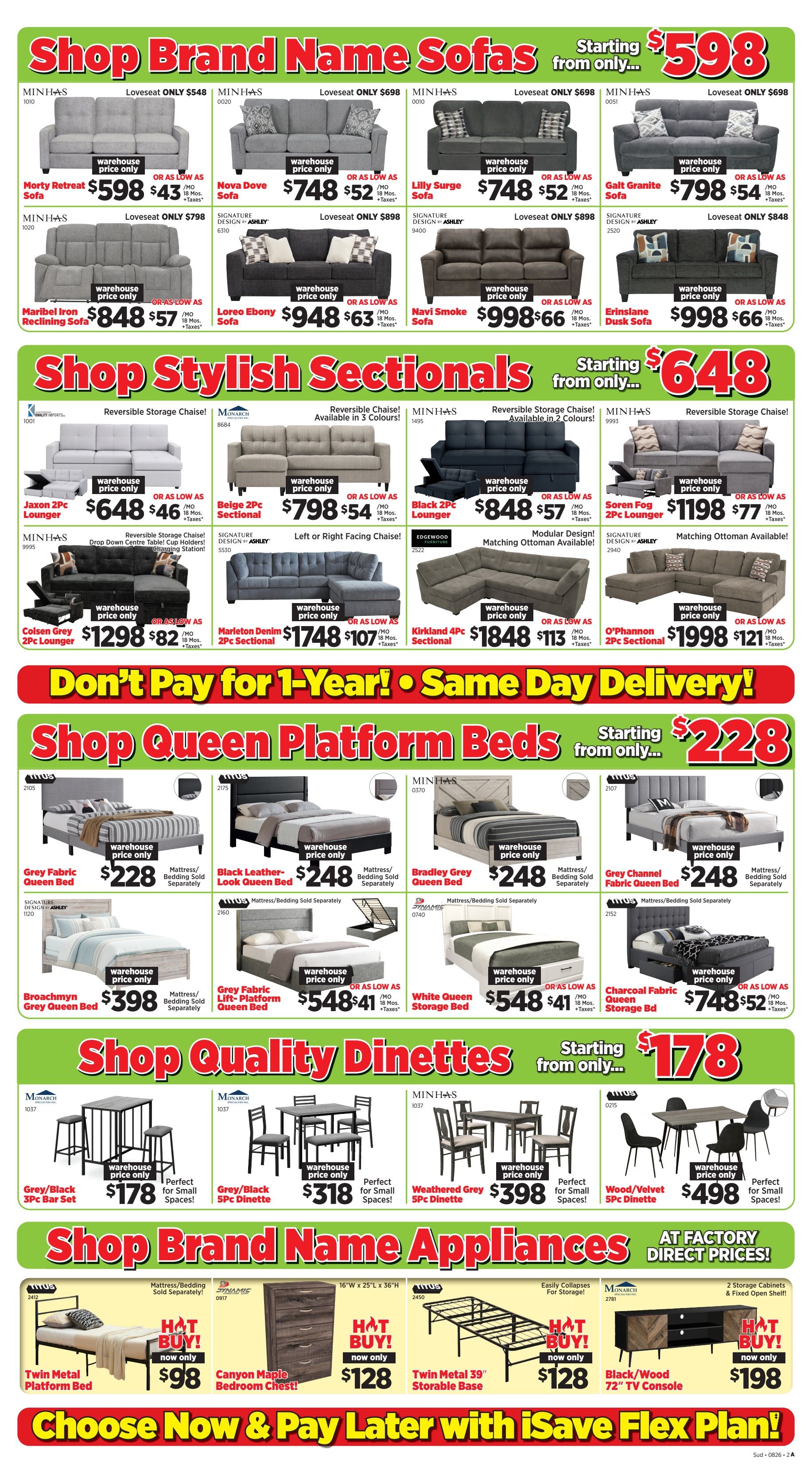 Surplus Furniture & Mattress Warehouse (Sudbury) Flyer August 3 to 23