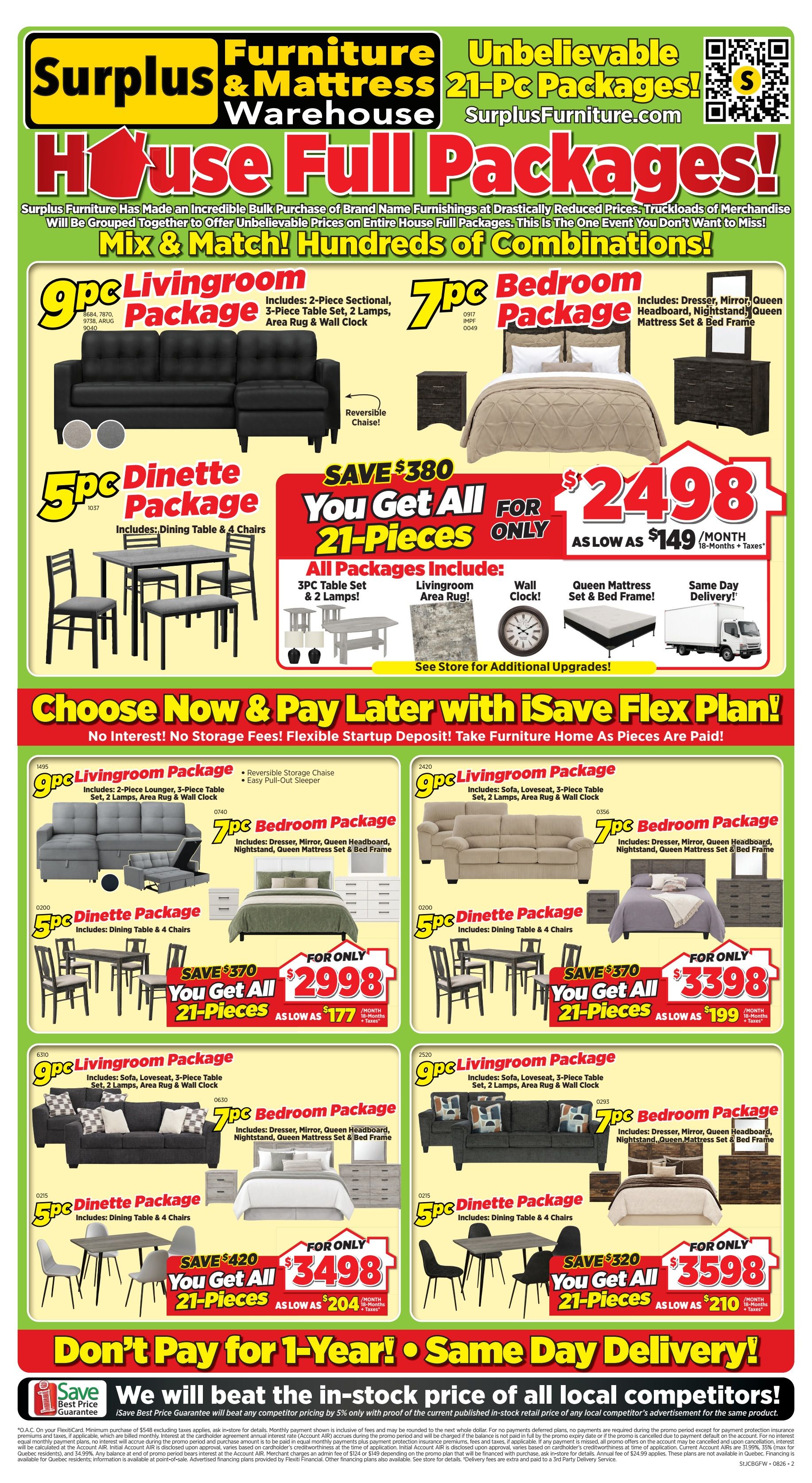 Surplus Furniture & Mattress Warehouse (St. John's, Corner Brook, Grand Falls Windsor) Flyer August 3 to 23
