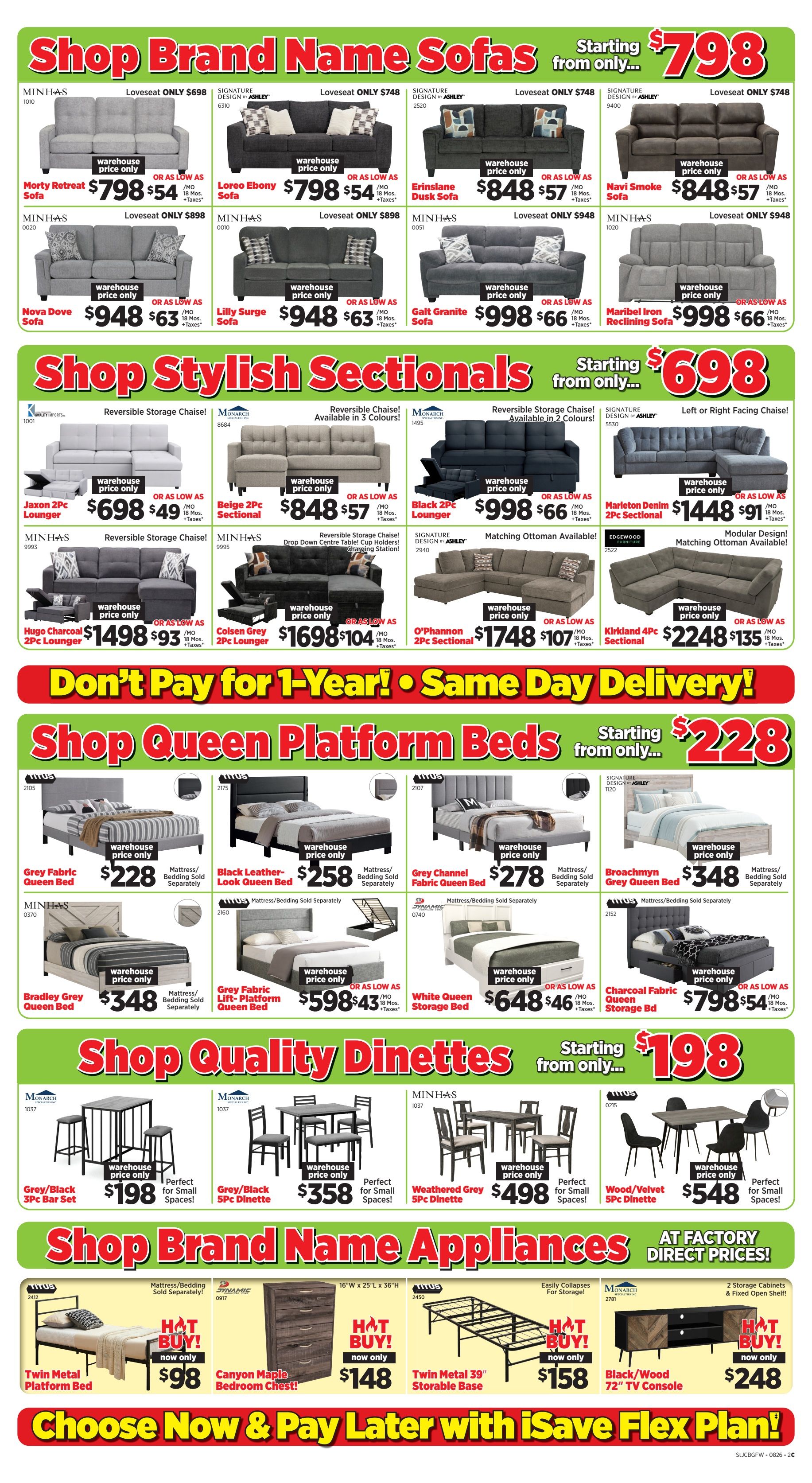 Surplus Furniture & Mattress Warehouse (St. John's, Corner Brook, Grand Falls Windsor) Flyer August 3 to 23