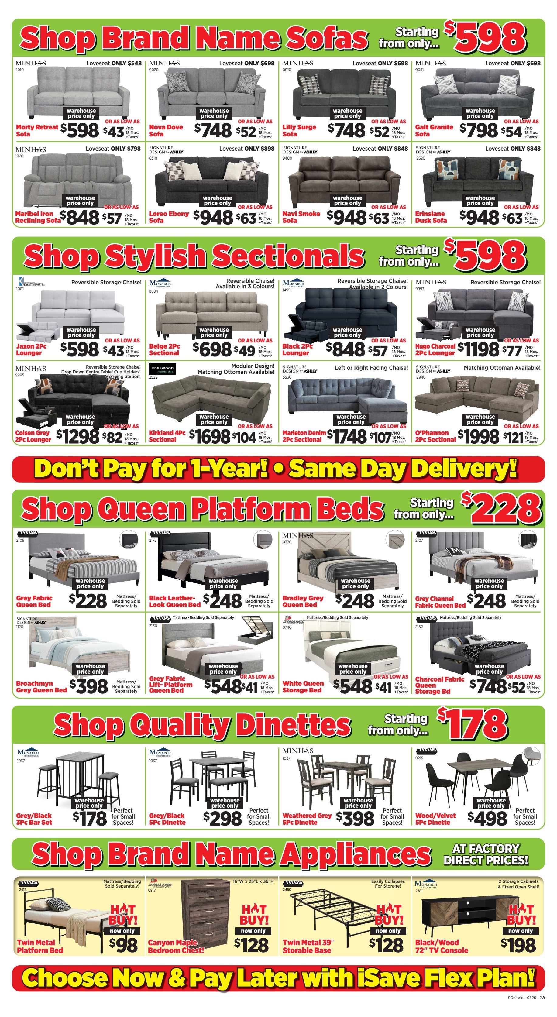Surplus Furniture & Mattress Warehouse (S. ON) Flyer August 3 to 23