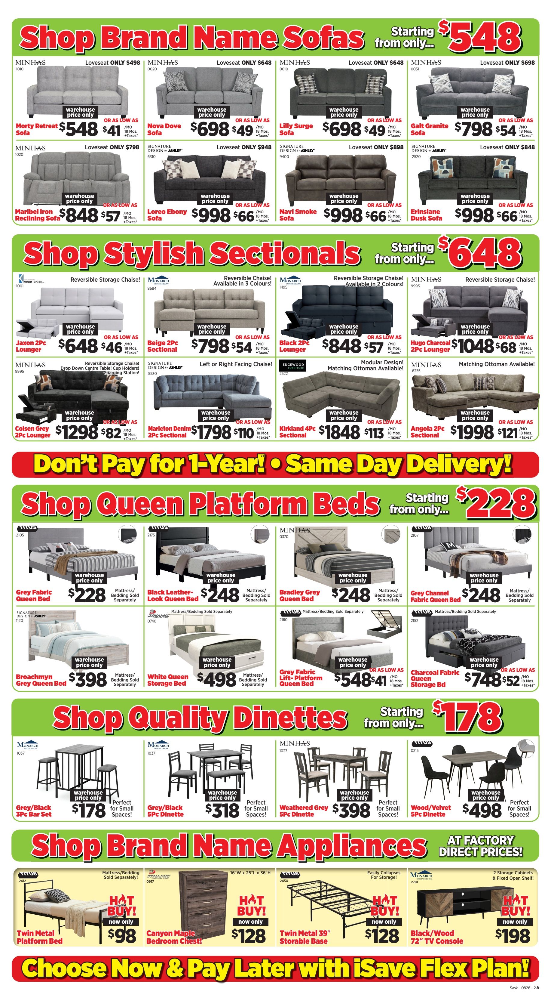 Surplus Furniture & Mattress Warehouse (Saskatoon) Flyer August 3 to 23