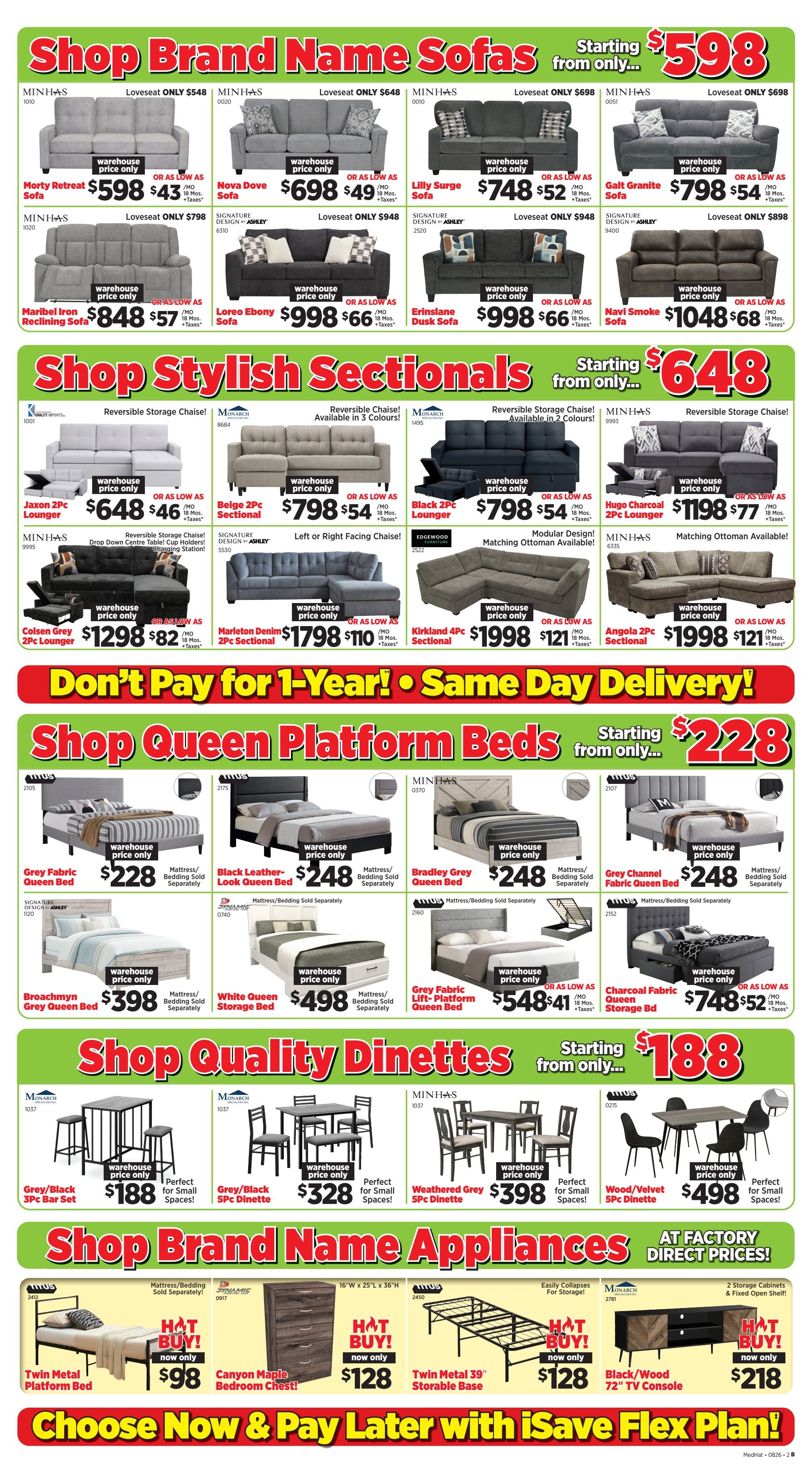 Surplus Furniture & Mattress Warehouse (Medicine Hat) Flyer August 3 to 23