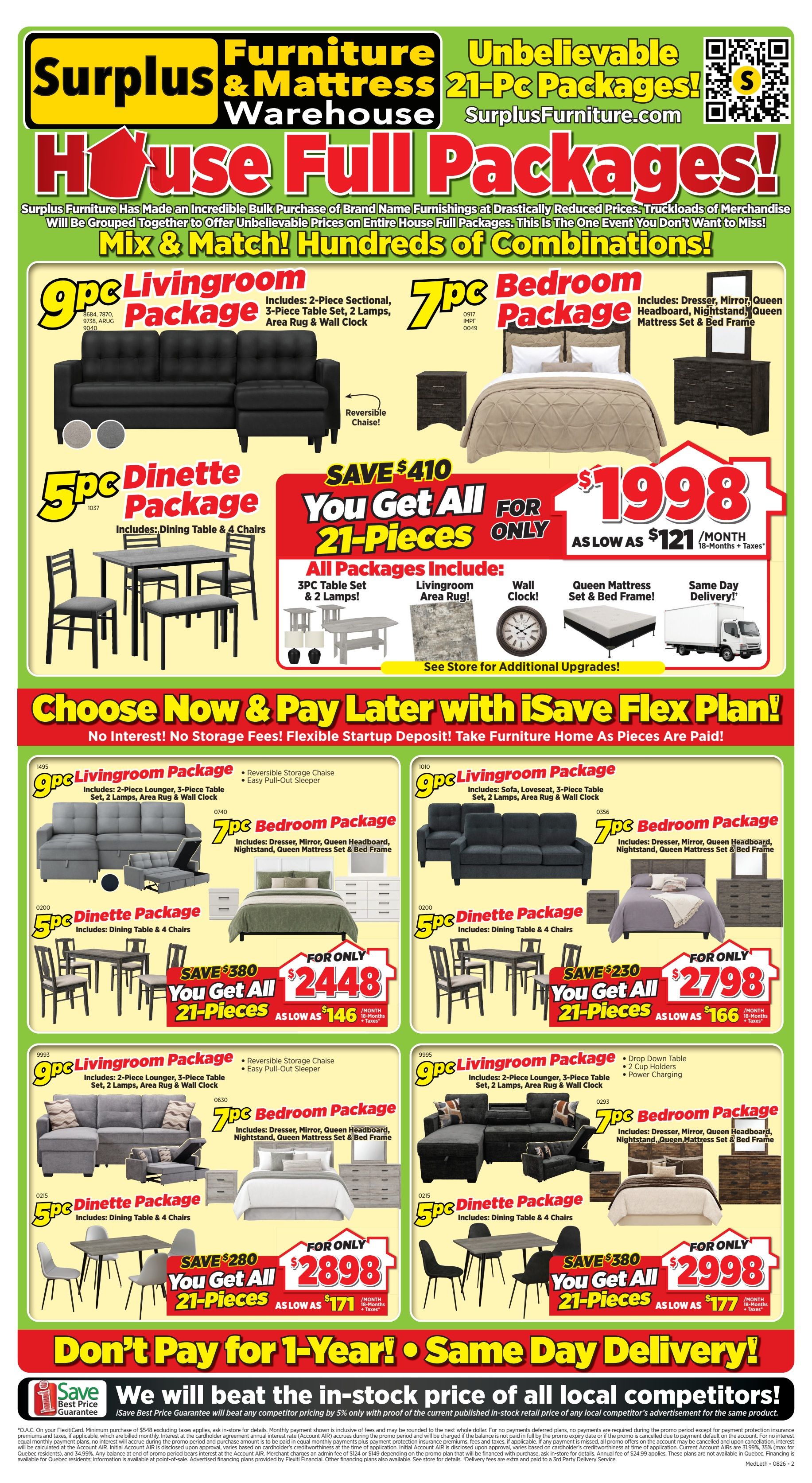 Surplus Furniture & Mattress Warehouse (Lethbridge) Flyer August 3 to 23