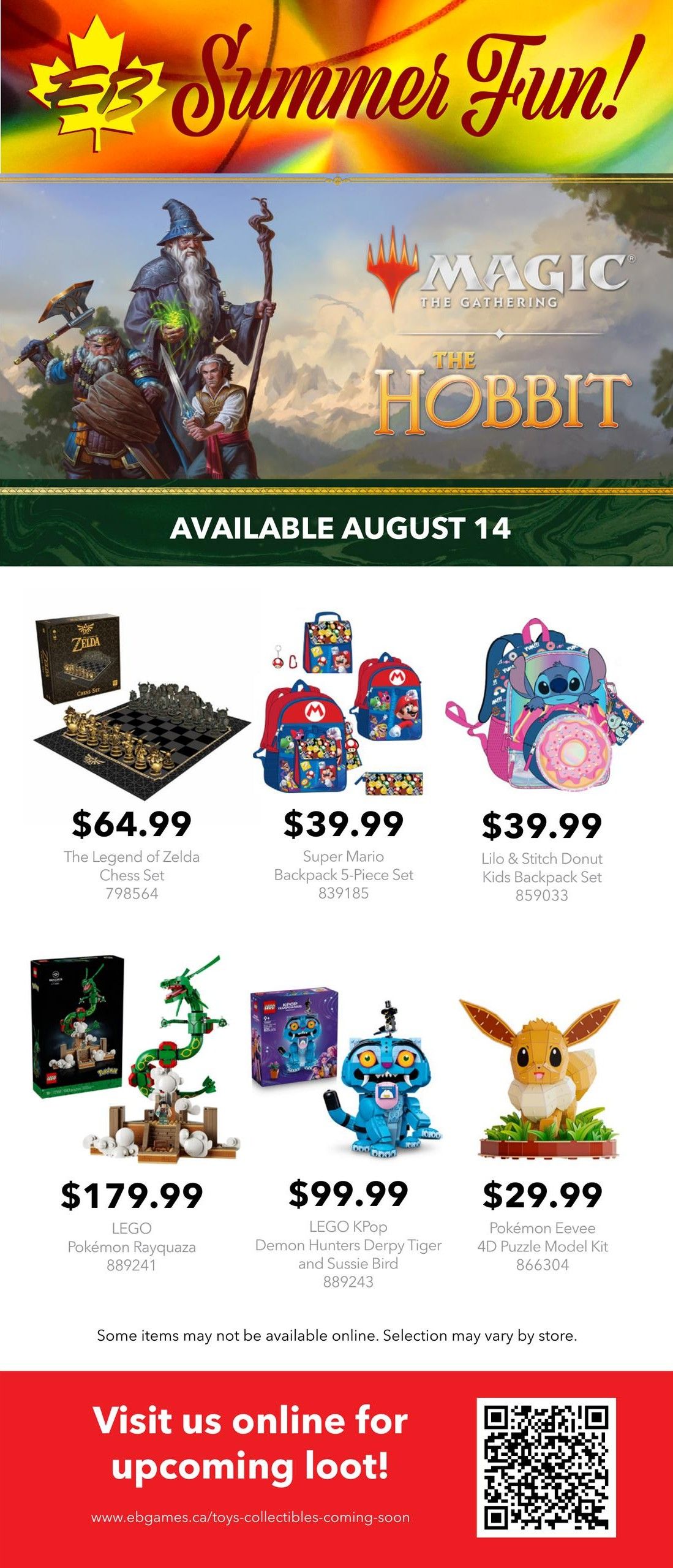 EB Games Flyer August 3 to 31
