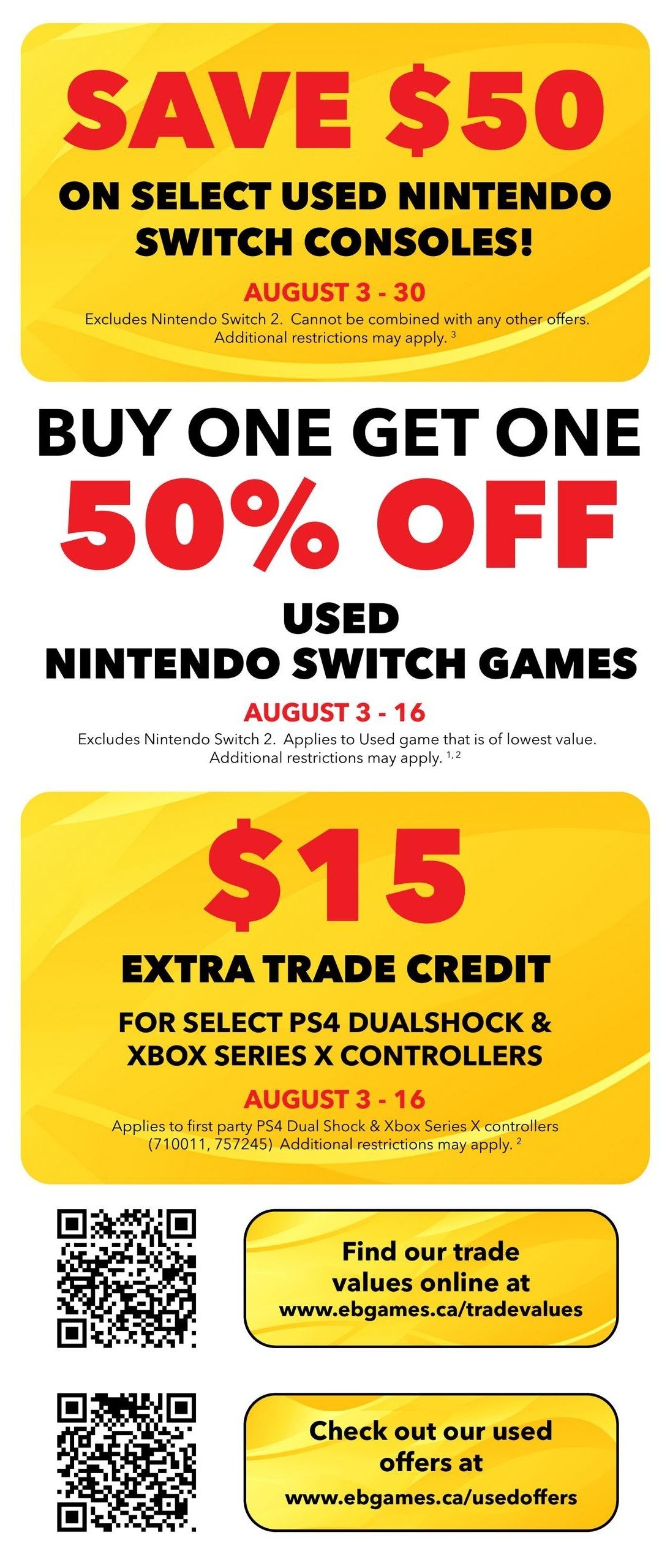 EB Games Flyer August 3 to 31