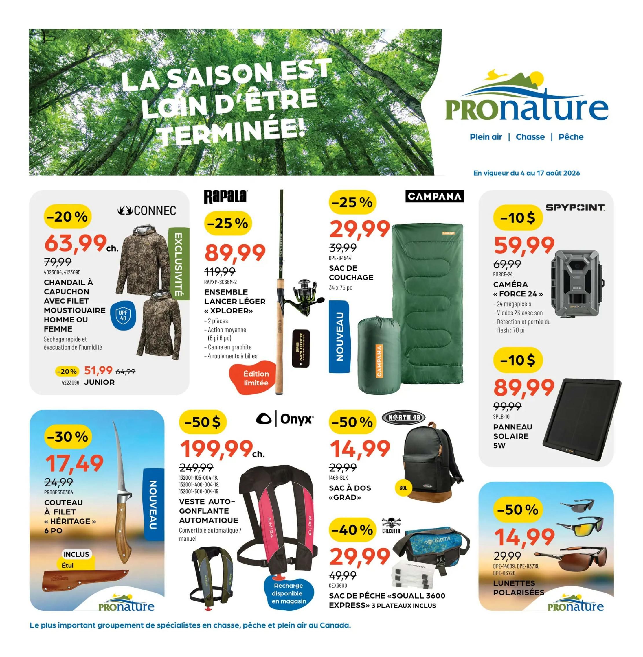 Pronature Flyer August 4 to 17