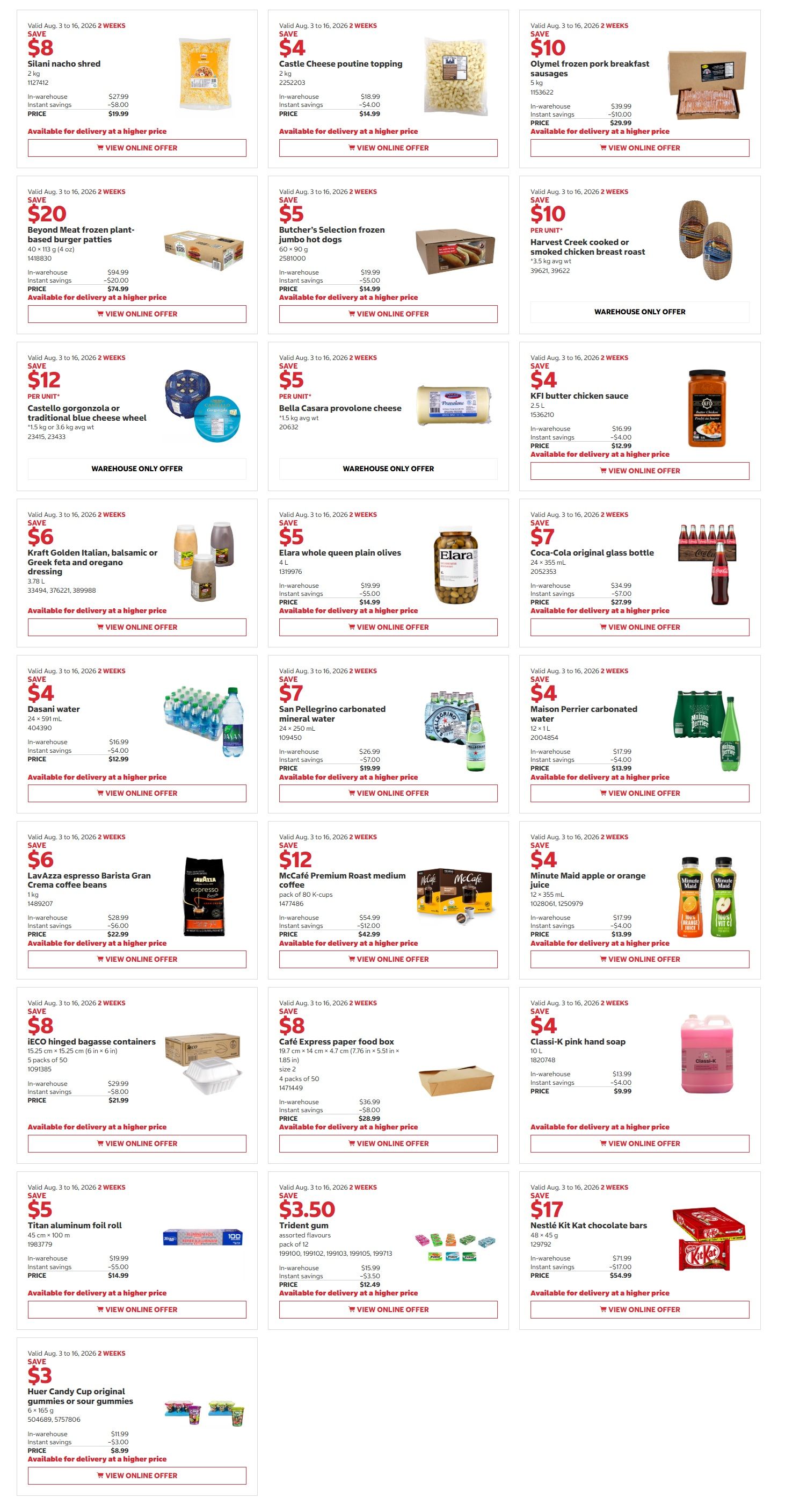 Costco Business Centre Instant Savings Flyer August 3 to 16
