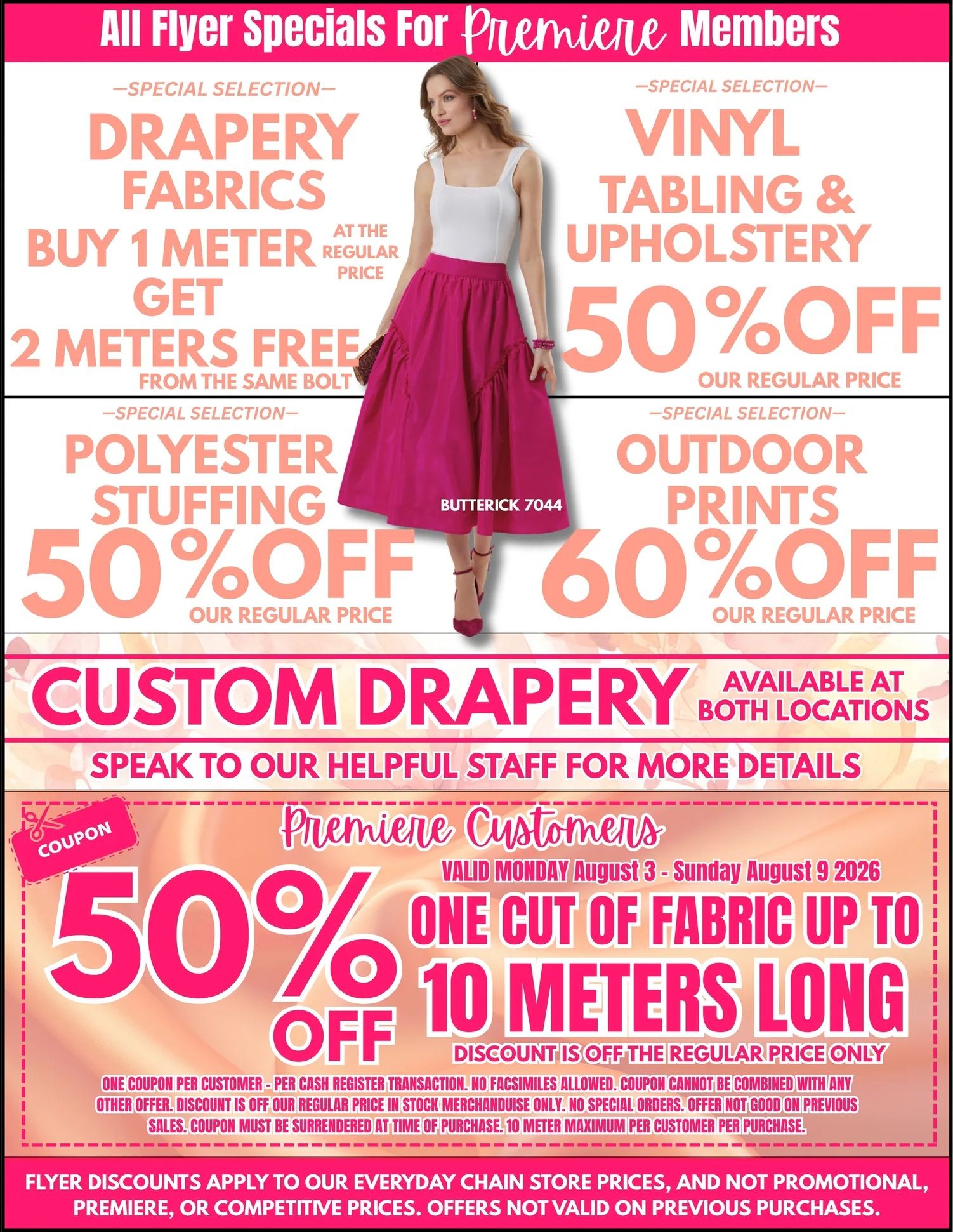 Fabricland (St. Catharines, Welland) Flyer August 3 to 24