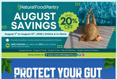 Natural Food Pantry Flyer August 1 to 31