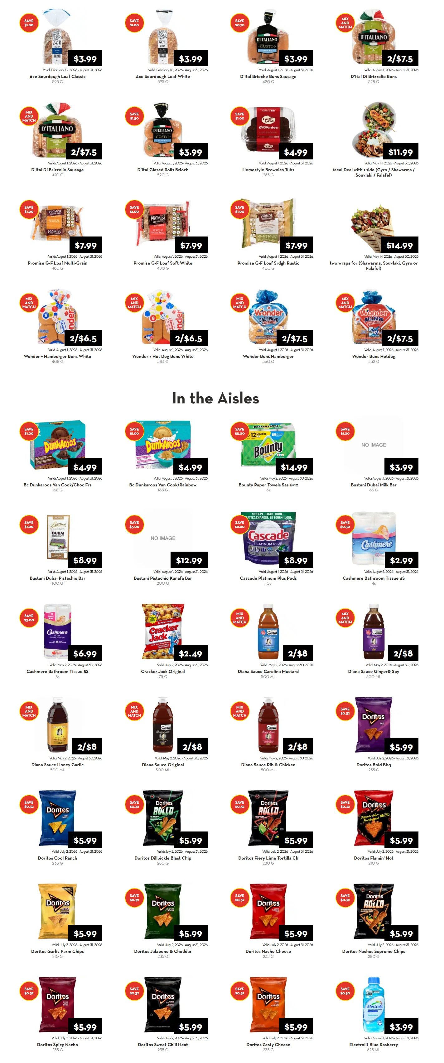 Rabba In-Store Deals August 1 to 31