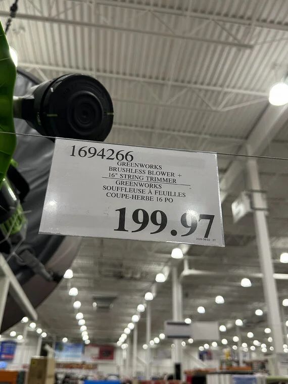 Costco: Greenworks 80V 16” String Trimmer and Jet Blower Combo (including battery and charger) $199.97 Costco: Greenworks 80V 16” String Trimmer and Jet Blower Combo (including battery and charger) $199.97