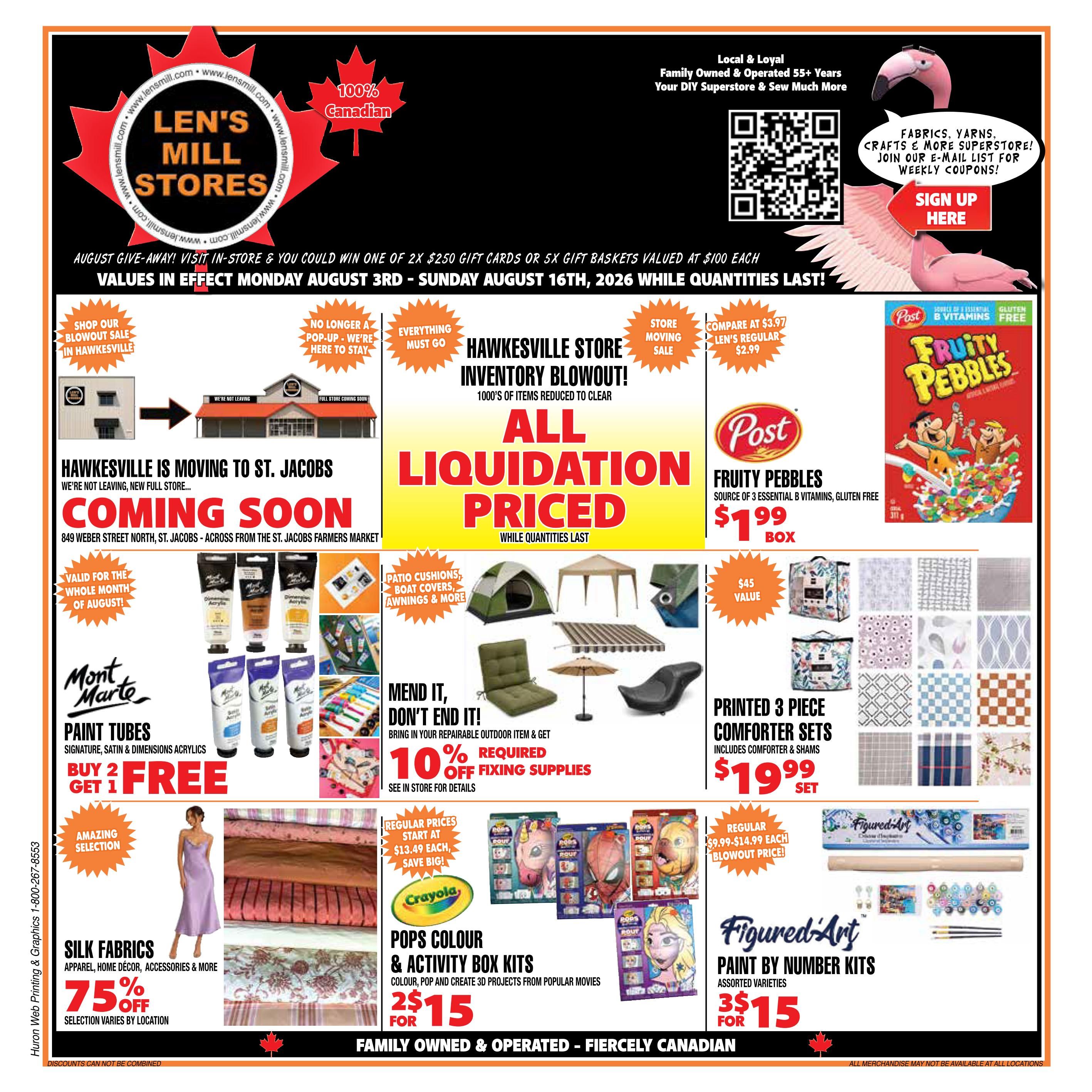 Len's Mill Stores Flyer August 3 to 16