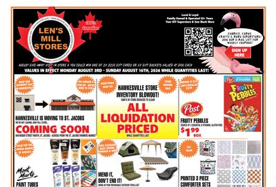 Len's Mill Stores Flyer August 3 to 16