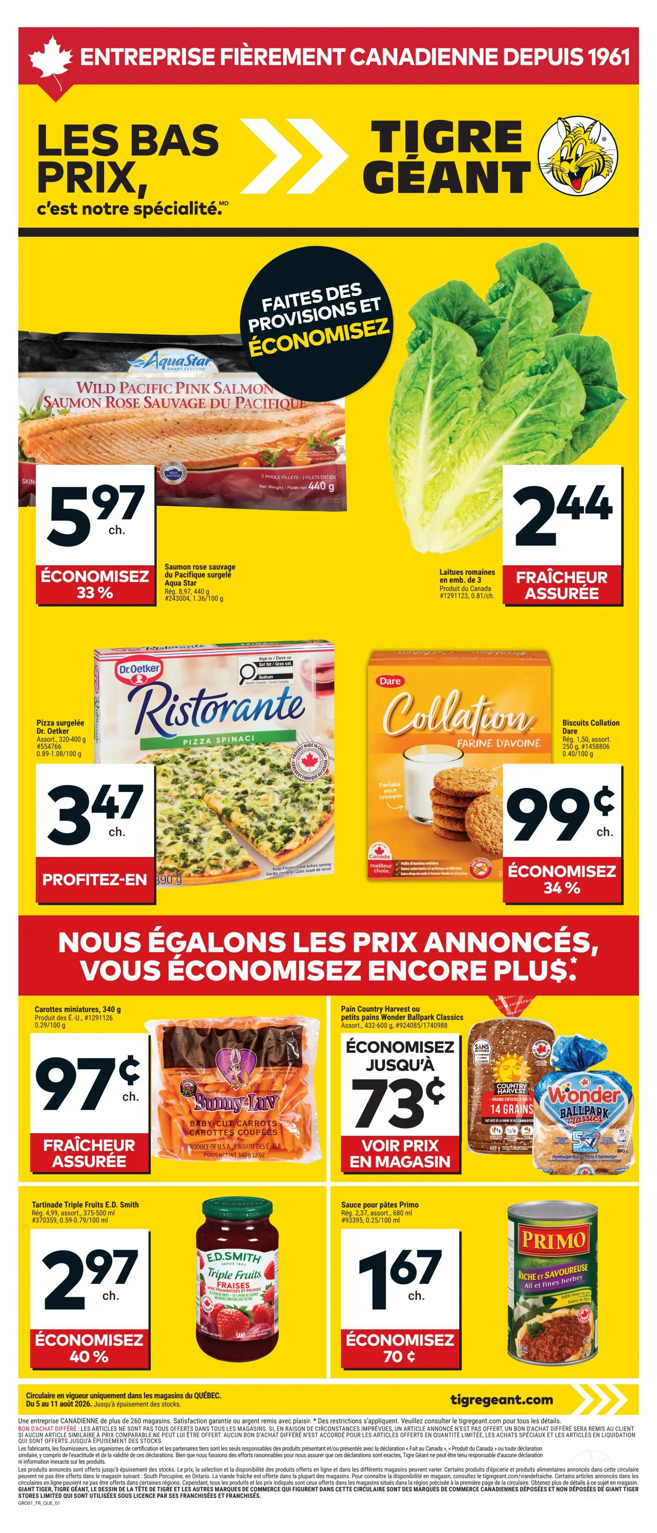 Tigre Géant Flyer August 5 to 11