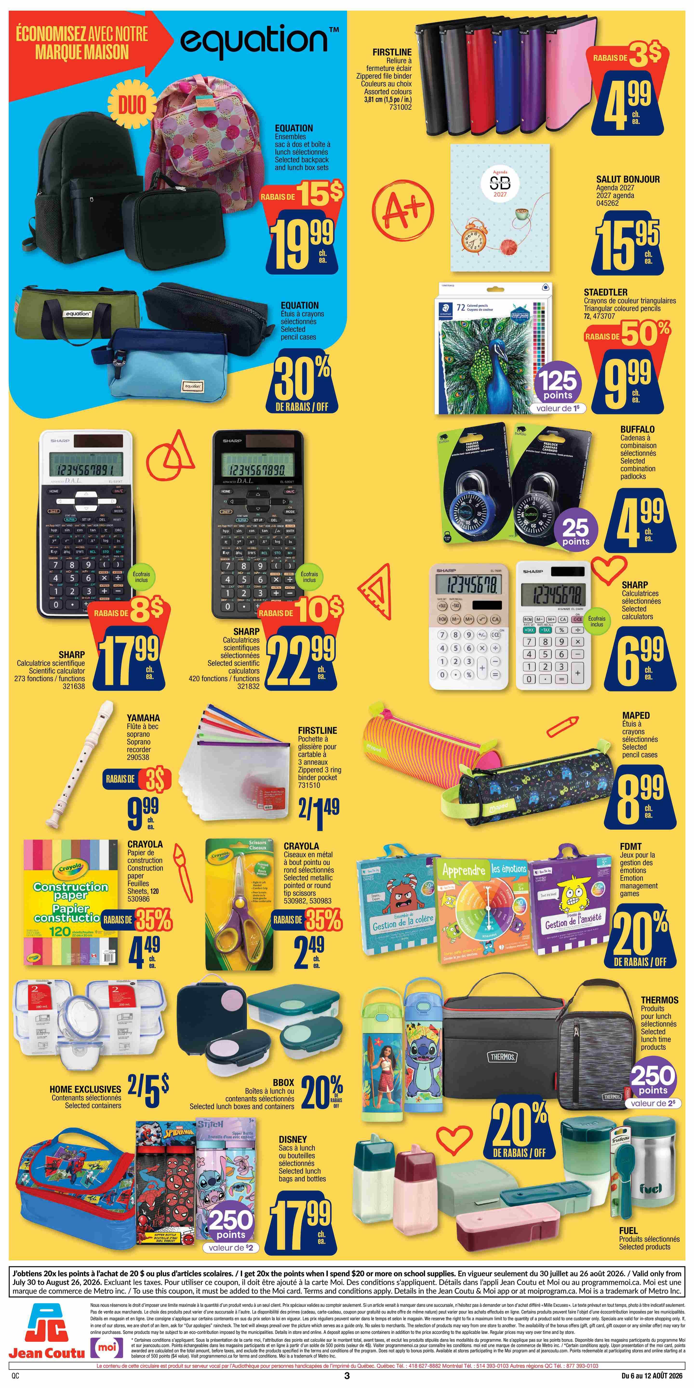 Jean Coutu Flyer August 6 to 12